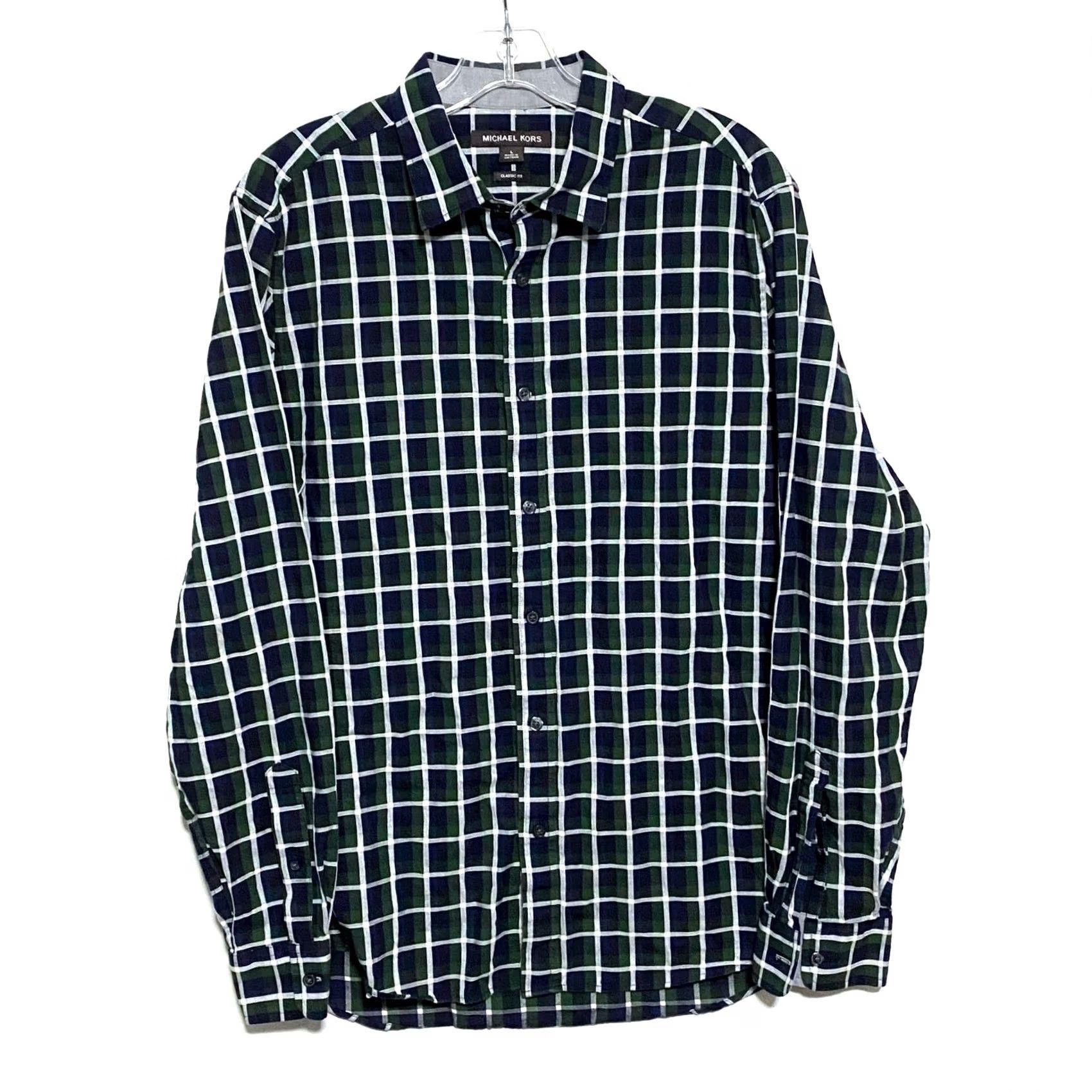 Michael Kors Michael Kors Classic Fit Button Down Long Sleeve Shirt Mens L Plaid Office Preppy Ivy League Casual Workwear Menswear Size US L / EU 52-54 / 3 - 2 Thumbnail