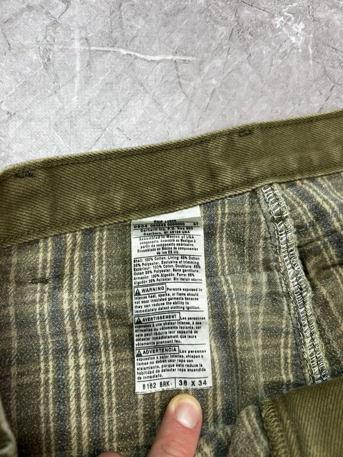 Carhartt Vintage Flannel Lined Carhartt Jeans / Pants Size US 38 / EU 54 - 7 Thumbnail