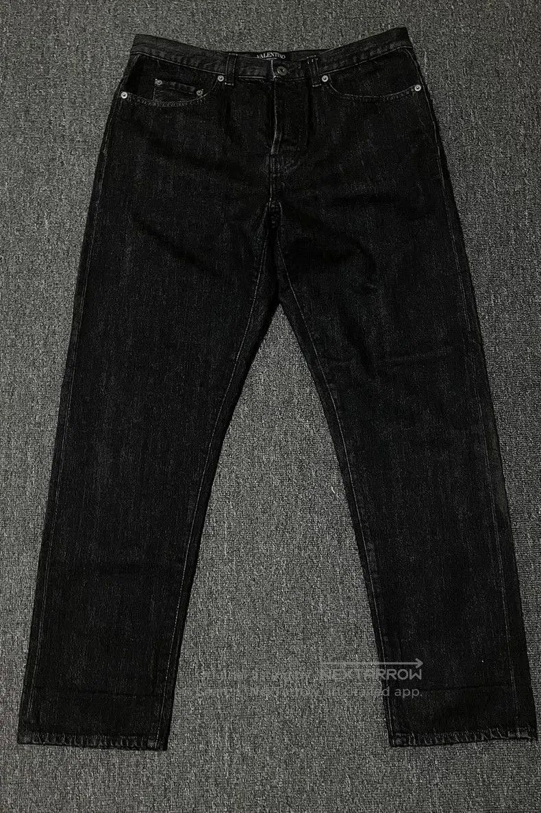Valentino Valentin Black Gray Denim Jeans. Size US 32 / EU 48 - 1 Thumbnail