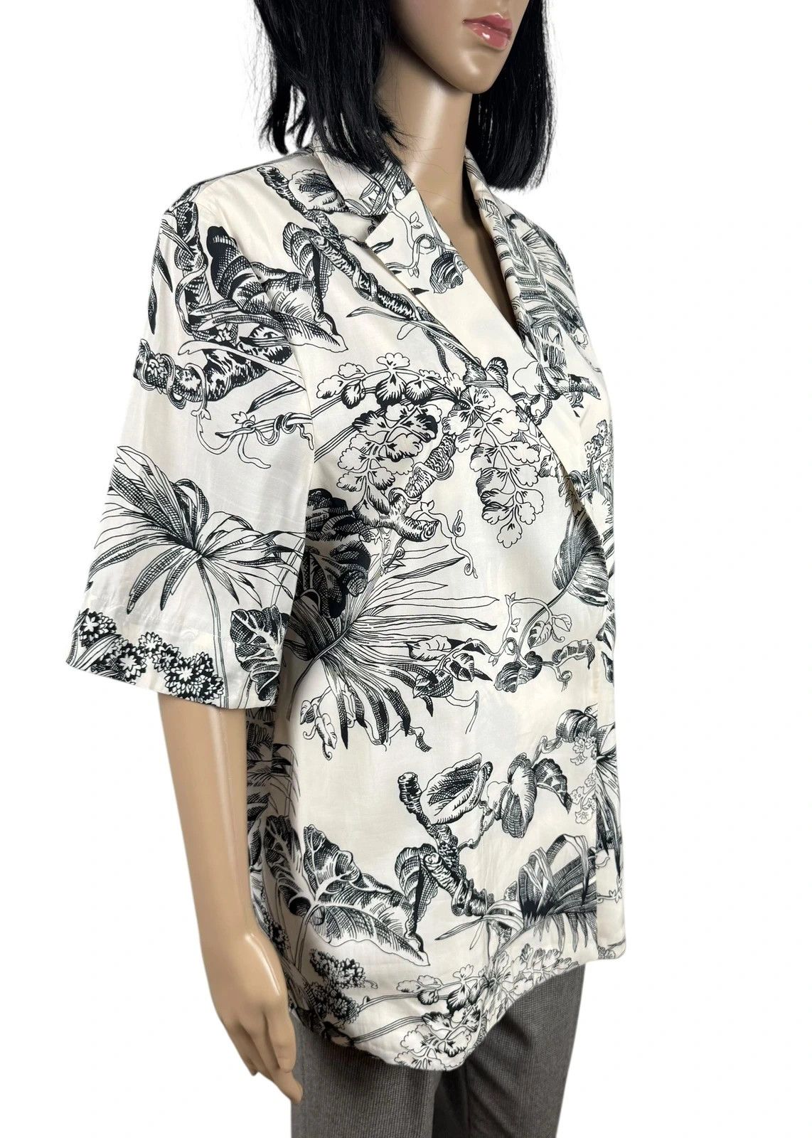 Cos COS Tencel Blazer Short Sleeve Printed Floral size EU36 Size S / US 4 / IT 40 - 2 Thumbnail