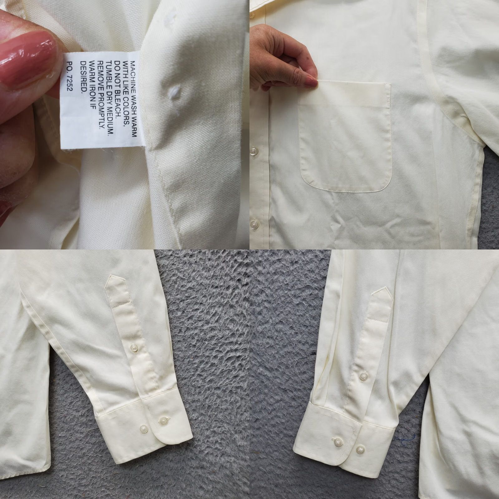 Vintage Claybrooke Dress Shirt Mens M Tan Wrinkle Free Pinpoint Collared Stain Repellent Shirt Mens M Tan Wrinkle Free Pinpoint Collared Stain Repellent Size 40R - 8 Thumbnail