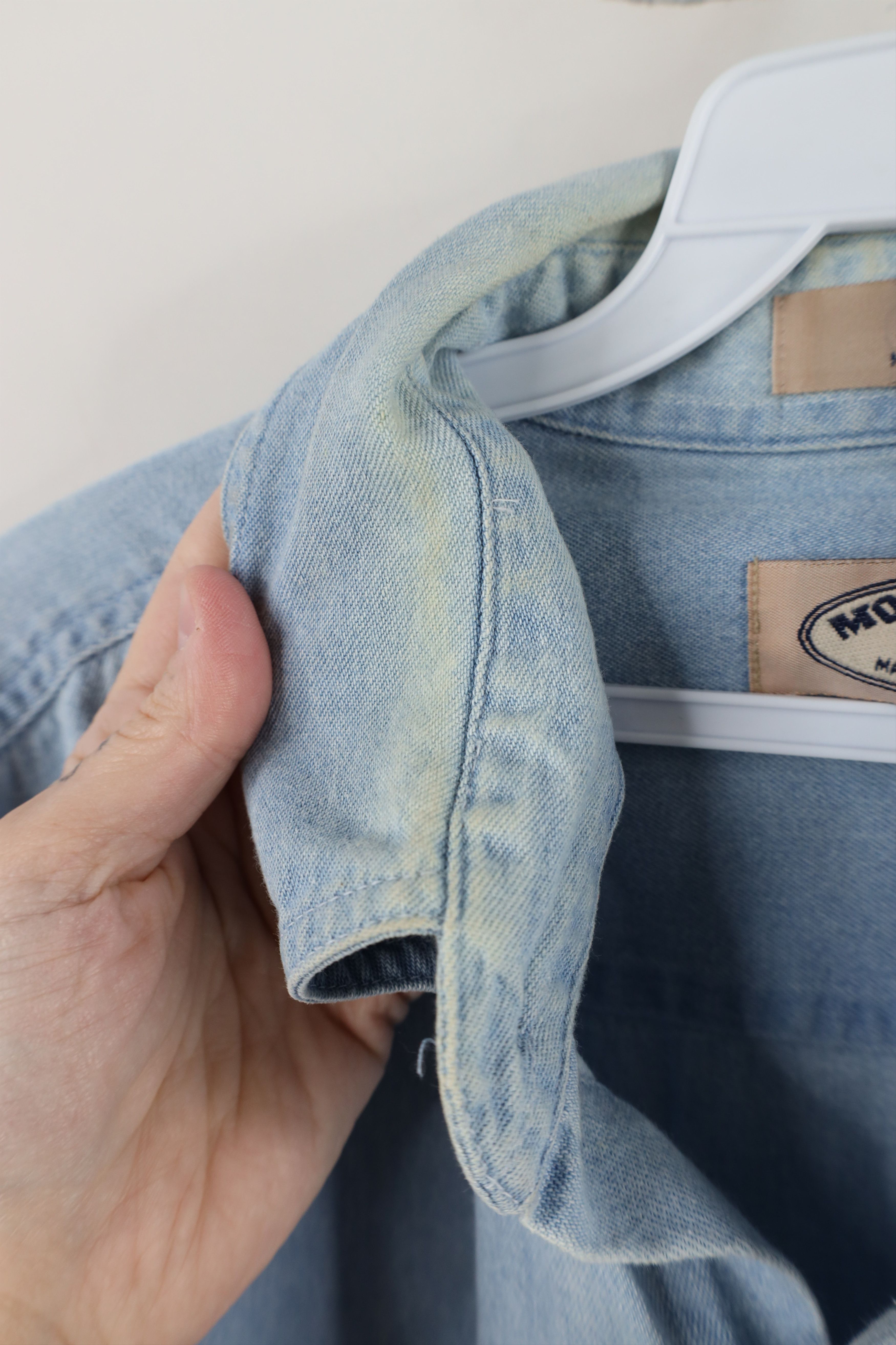 Vintage Vintage 90s Streetwear Alaska Denim Jean Button Down Shirt Size US L / EU 52-54 / 3 - 9 Thumbnail