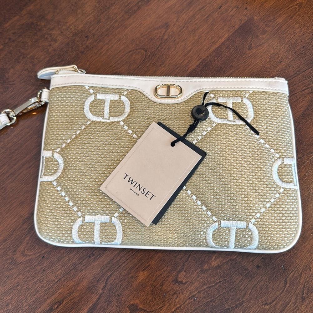 Designer Twinset Milano rafia clutch Size ONE SIZE - 5 Thumbnail