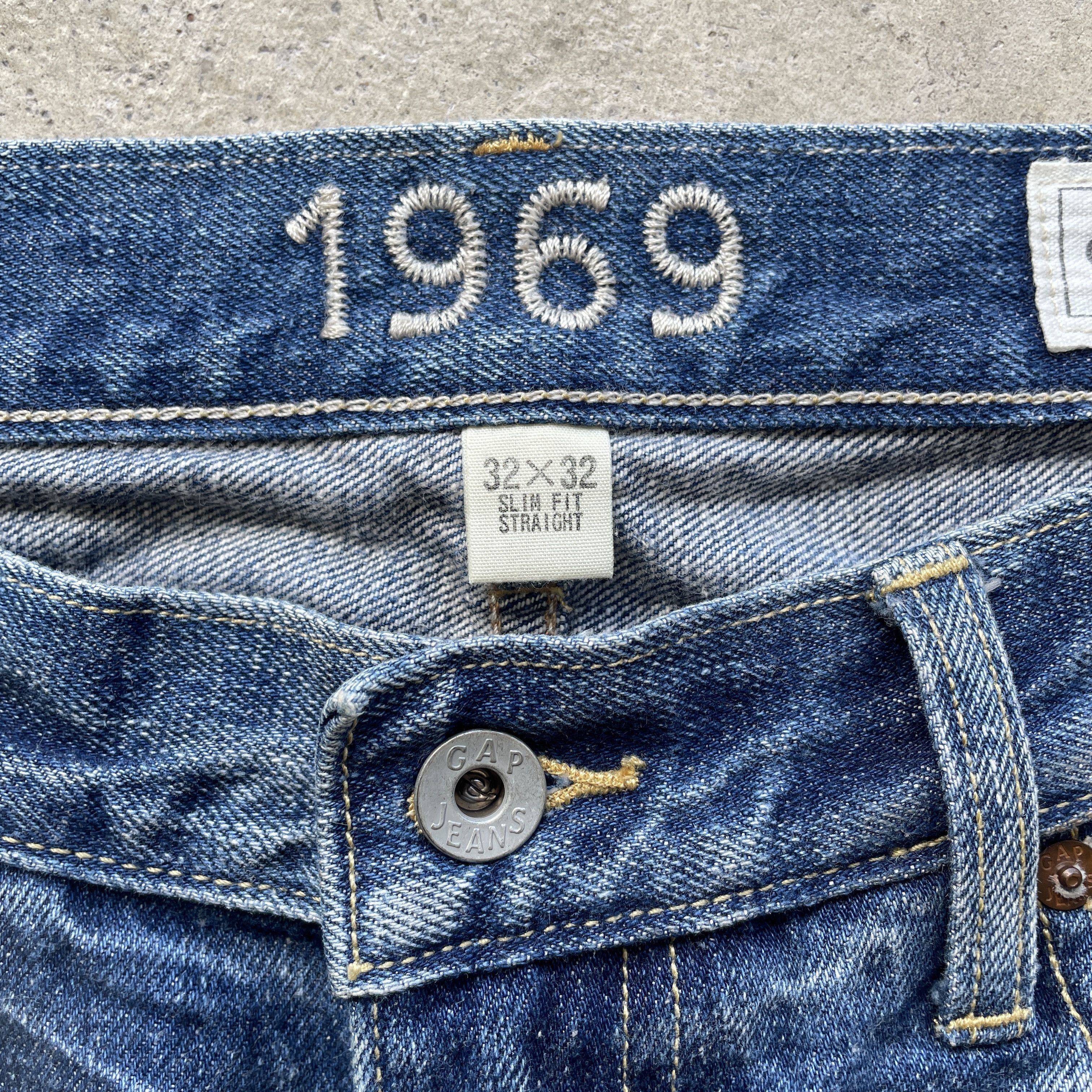 Gap × Jean W32 VINTAGE GAP JEANS STRAIGHT SLIM FIT FADED DENIM PANTS Size US 32 / EU 48 - 6 Thumbnail