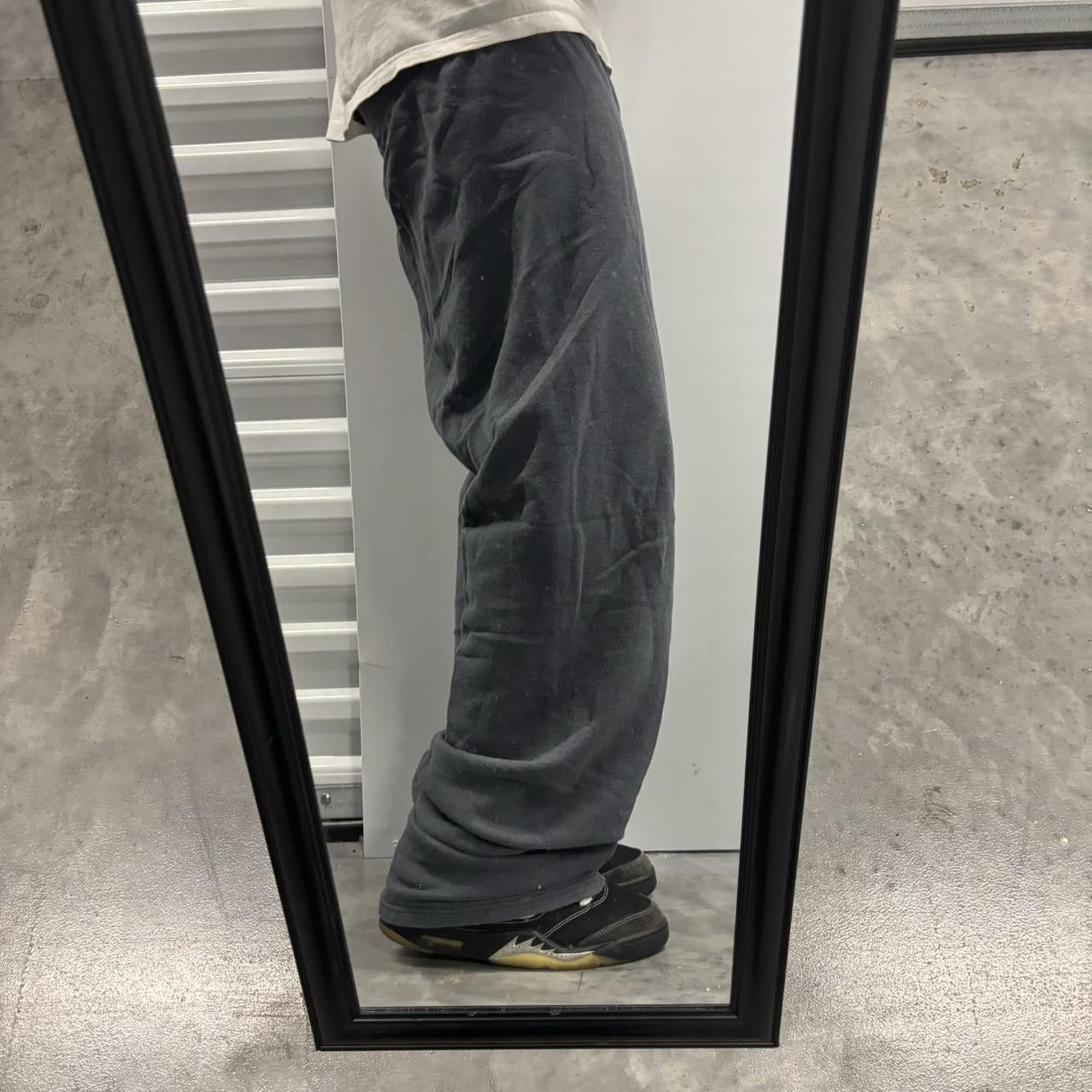 Japanese Brand × Vintage Crazy Vintage Y2K/2000s Baggy Dark Grey Skater Essential Sweatpants! Size US 34 / EU 50 - 2 Thumbnail