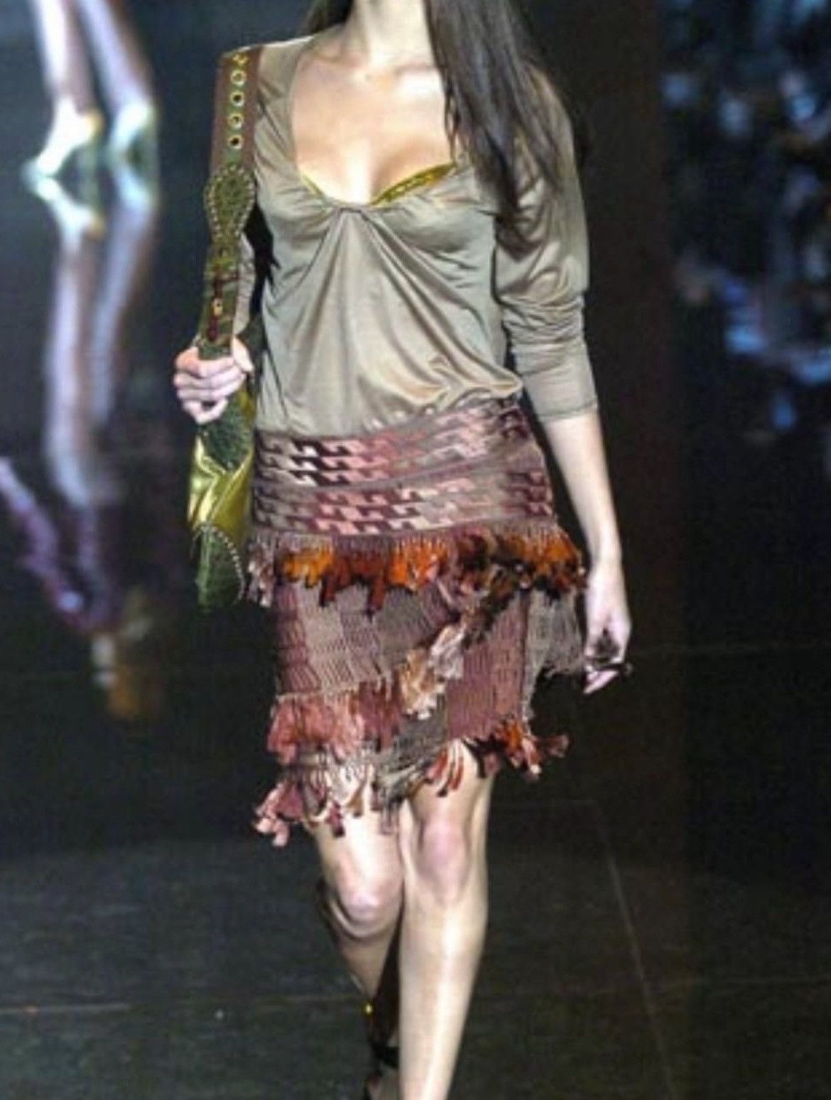 Gucci Rare Gucci SS2005 Runway Silk Macramé Fringe Skirt – IT 44 Size 30" / US 8 / IT 44 - 15 Thumbnail