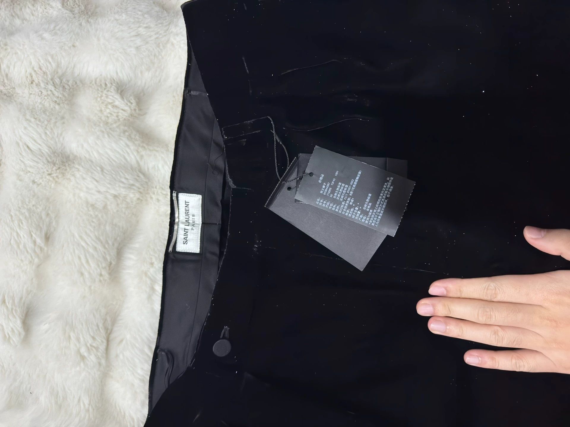 Saint Laurent Paris Saint Laurent SLP new shimmering galaxy velvet trousers, Size US 31 - 7 Thumbnail