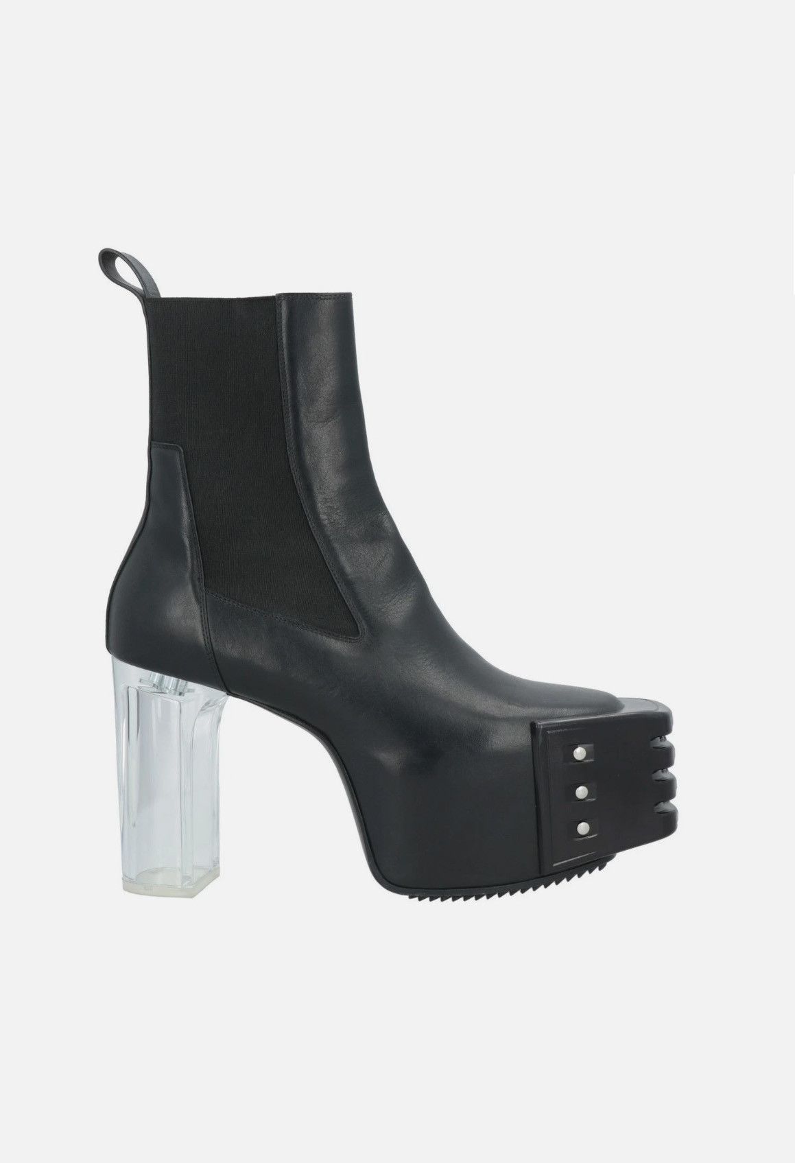 Rick Owens Fogachine Fog Pocket Moto Bevel Heeled Platform Kiss