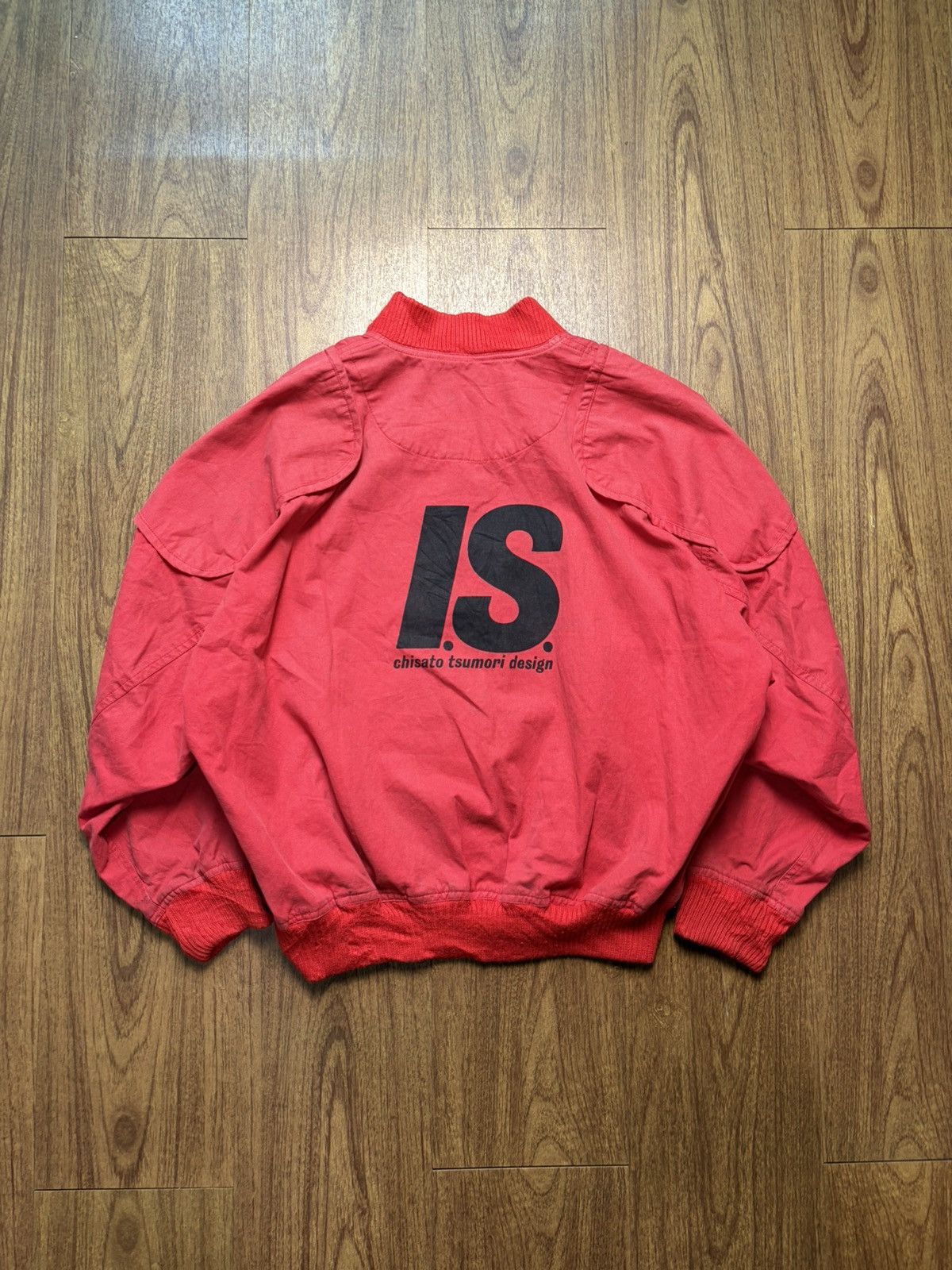 Issey Miyake FREE TAX! 80’s Issey Miyake Sport Red Bomber Jacket Size US M / EU 48-50 / 2 - 1 Thumbnail