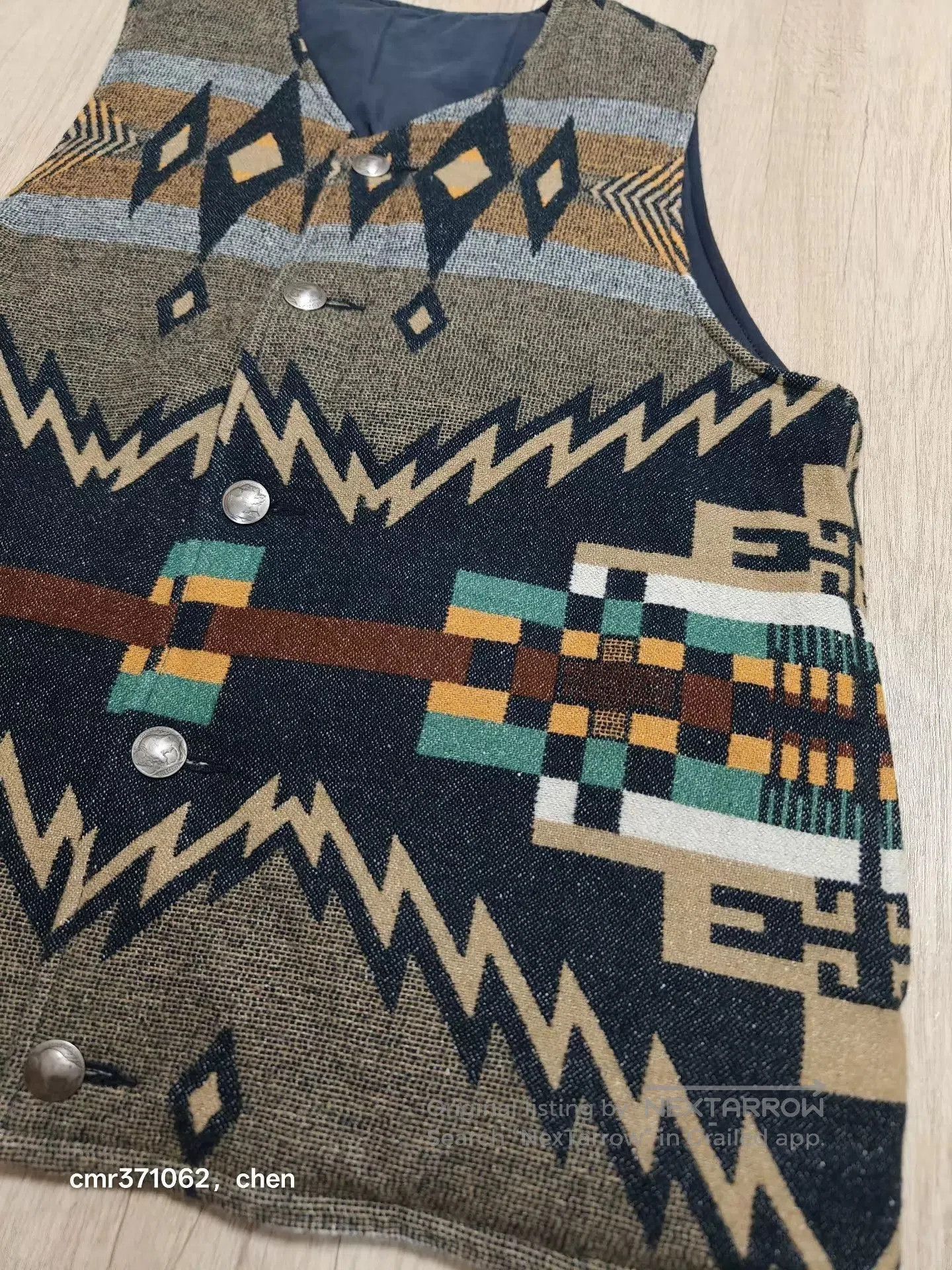 Visvim Black Patterned Sleeveless Vest Size M. Size US M / EU 48-50 / 2 - 3 Thumbnail