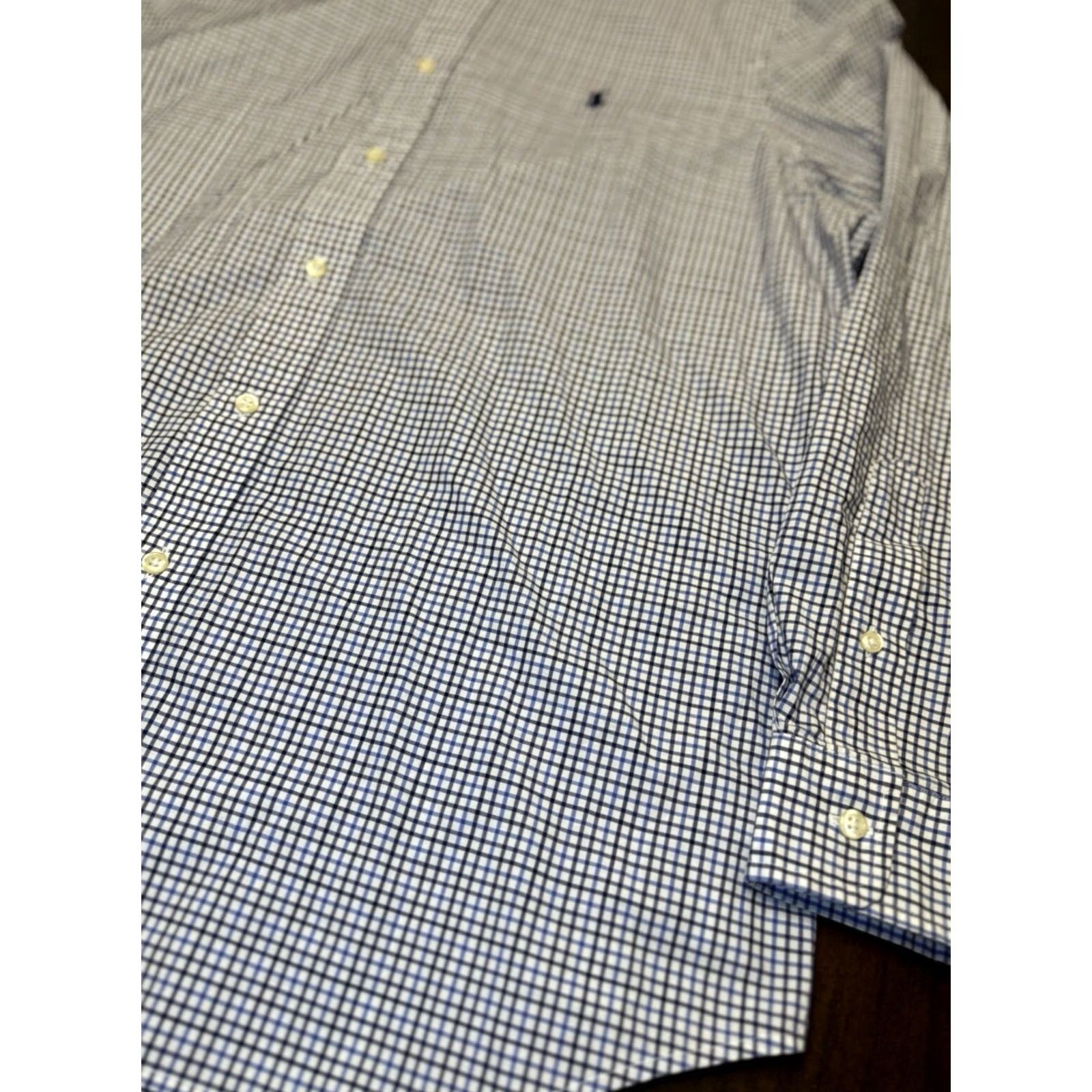 Polo Ralph Lauren Polo Ralph Lauren Button-Up Shirt XL Classic Fit Plaid White Blue, Button-Down Collar, Long Sleeve, Woven Cotton, Men’s Shirt Size US XL / EU 56 / 4 - 2 Thumbnail