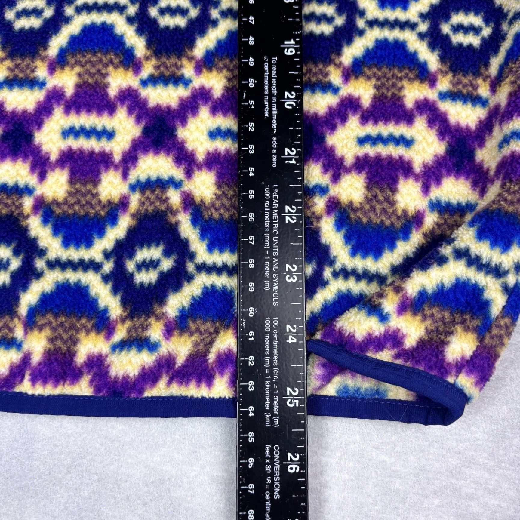 Patagonia Patagonia Synchilla Women's Lightweight Purple Fleece Pullover 1/4 Snap Jacket XS Regular Geometric Pattern Size XS / US 0-2 / IT 36-38 - 6 Thumbnail