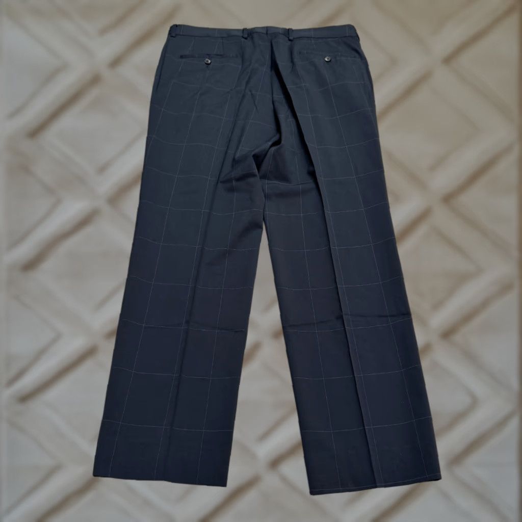 Hugo Boss Hugo Boss Dress Pants Mens 42R Blue Wool Windowpane Straight Leg Work Size US 42 / EU 58 - 1 Thumbnail