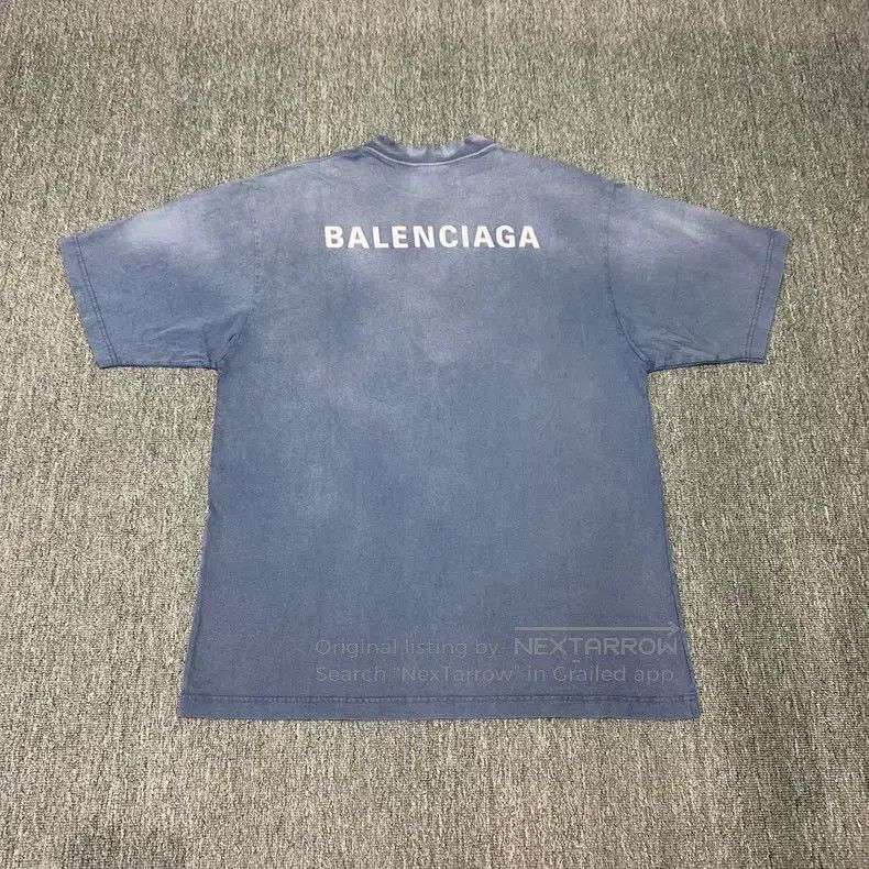 Balenciaga Balenciaga Navy Blue Gradient Short Sleeve/S Size Size US S / EU 44-46 / 1 - 2 Thumbnail