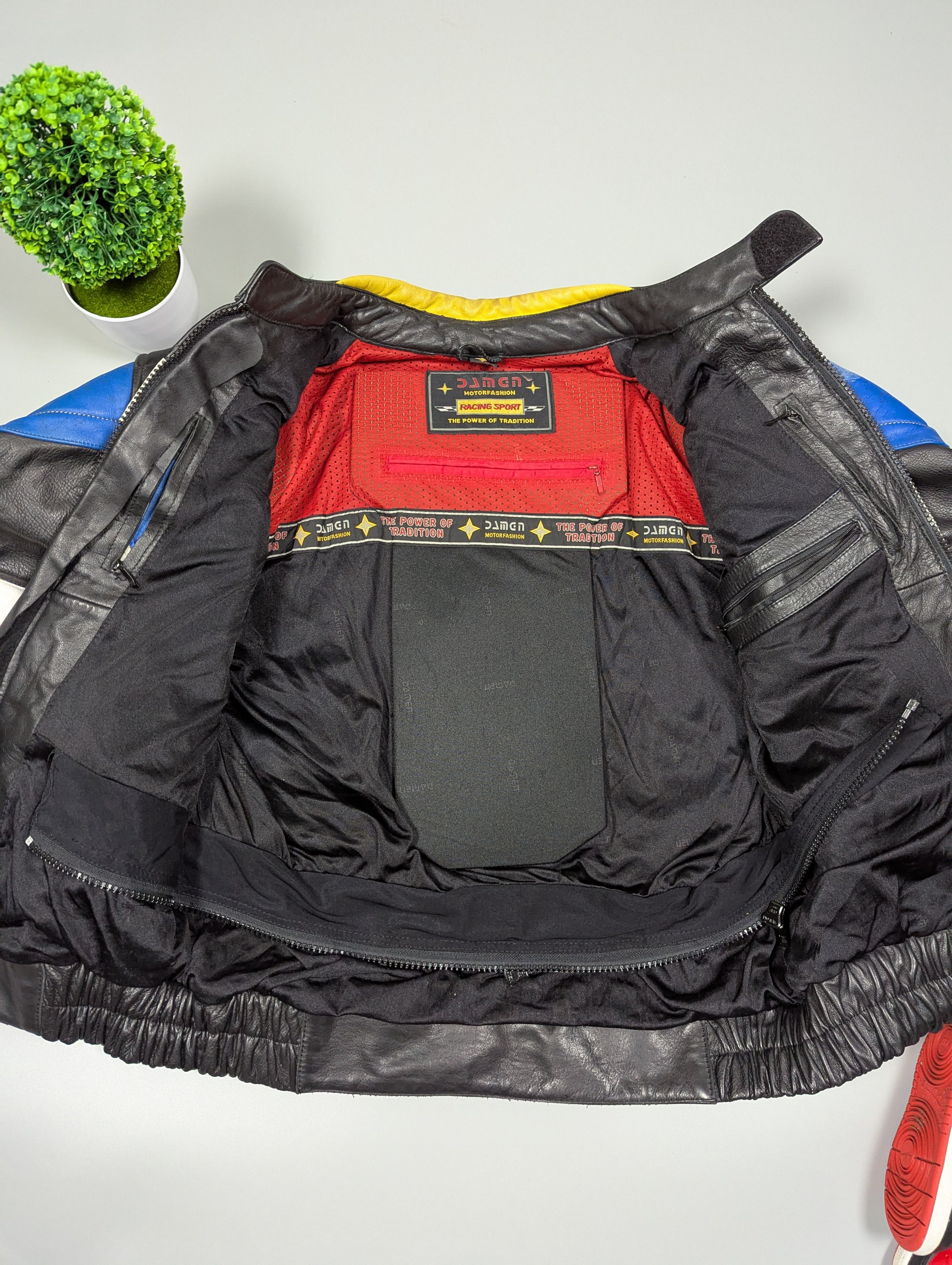 Japanese Brand DAMEN Men's VTG Leather Motorcycle Heavy Jacket Size L/XL Size US XL / EU 56 / 4 - 6 Thumbnail