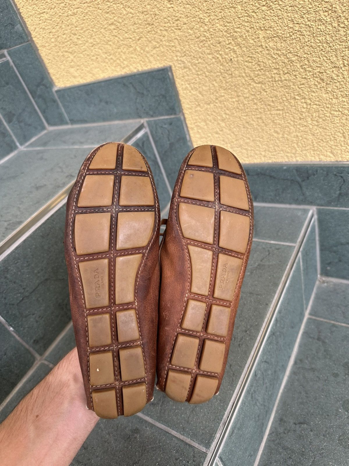 Prada Prada Leather Loafers Brown Low Made In Italy Luxury Rare 36 Size US 5.5 / IT 35.5 - 13 Thumbnail