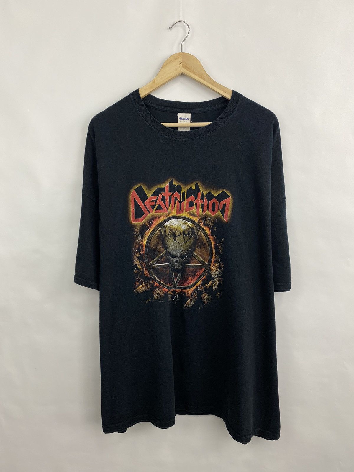 Band Tees Vintage Y2K Destruction Black Metal T-Shirt Rare Retro Size US XXL / EU 58 / 5 - 2 Thumbnail