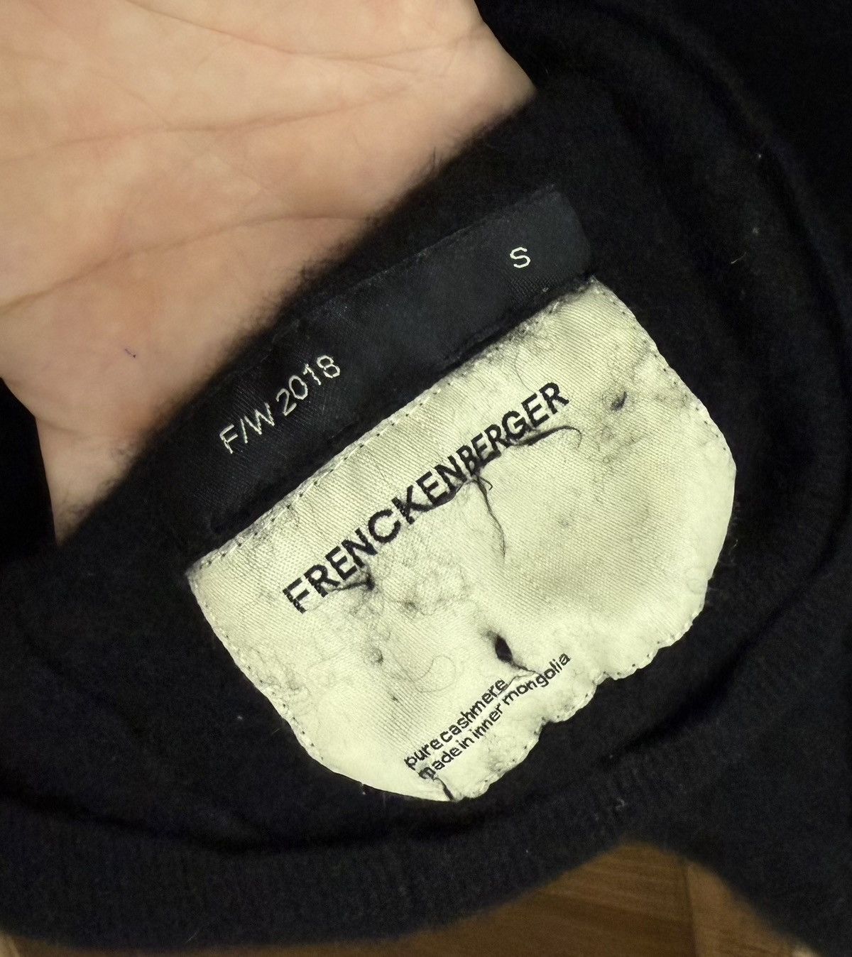 Vintage Frenckenberger F/W 2018 Pure Cashmere Black Knit Dress Size S / US 4 / IT 40 - 6 Thumbnail