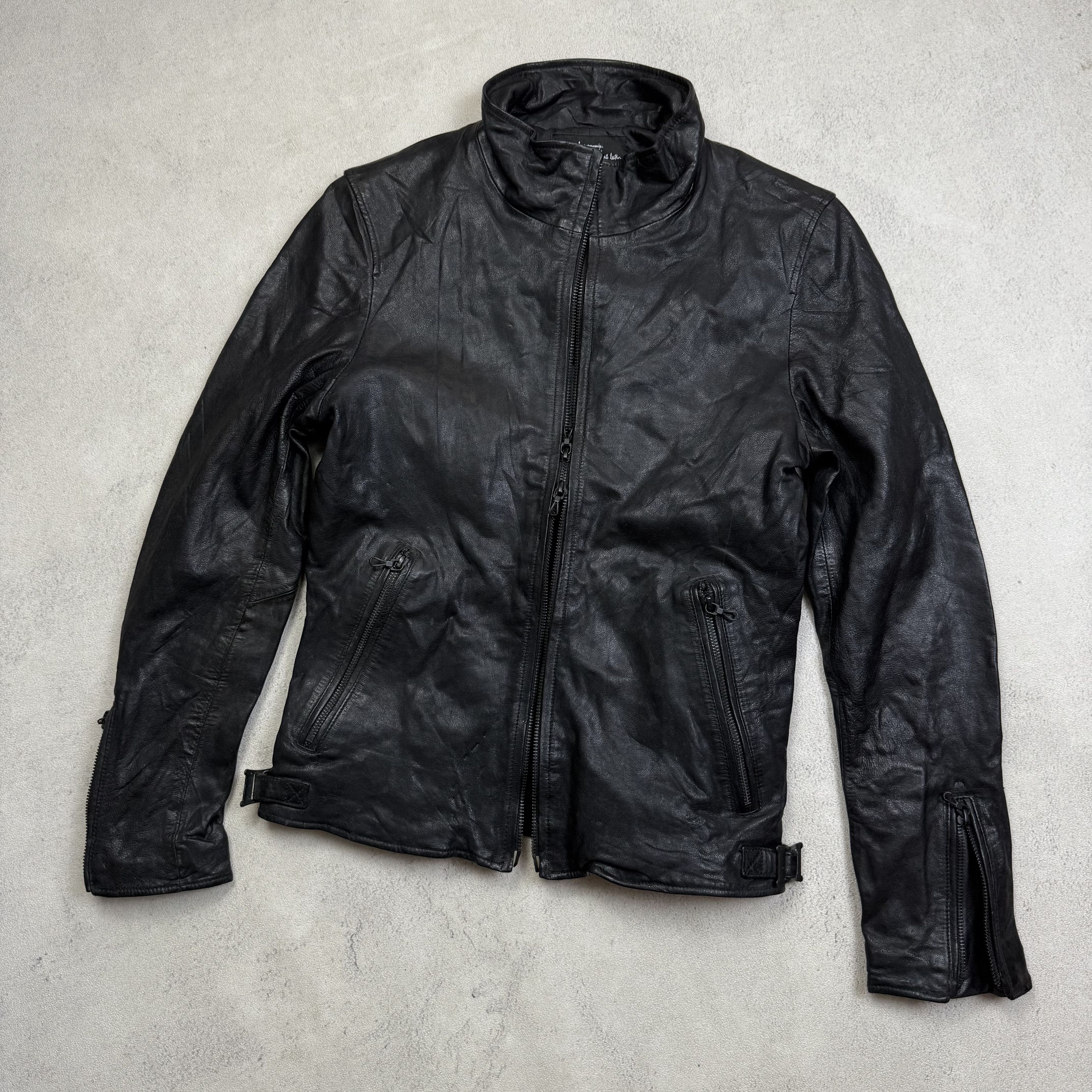 Japanese Brand Nano Universe Leather Biker Jacket Size US M / EU 48-50 / 2 - 3 Thumbnail