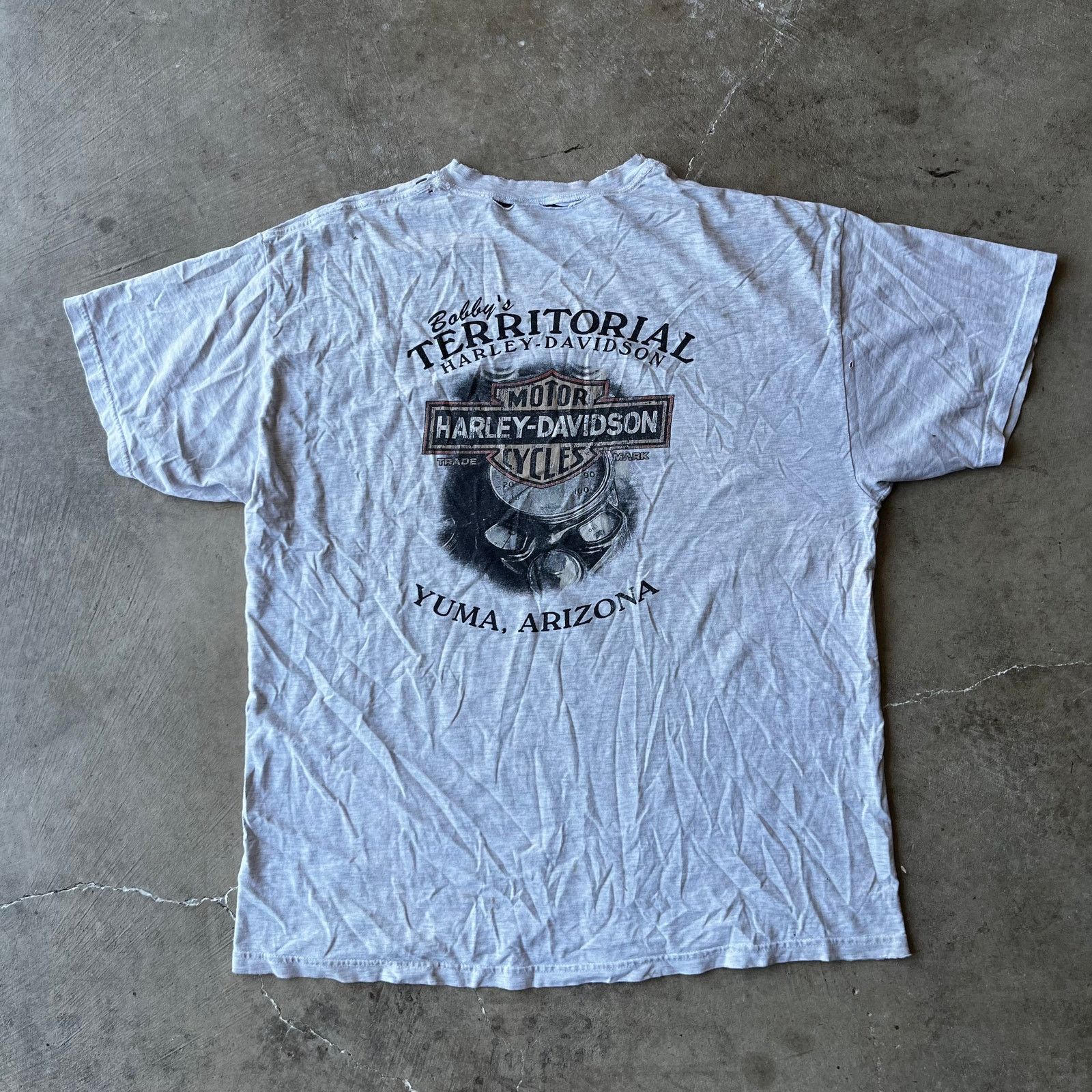 Vintage VINTAGE HARLEY DAVIDSON MOTORCYCLES GRAY TEE SHIRT LARGE Size US L / EU 52-54 / 3 - 3 Thumbnail