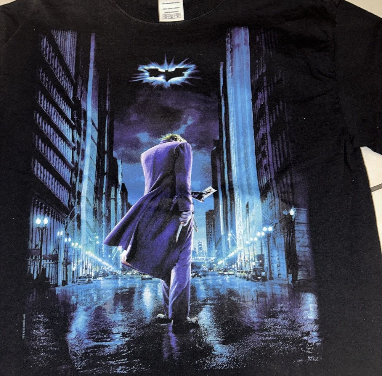 Vtg 08 Dark Knight The Joker Shirt Heath Ledger Movie Promo