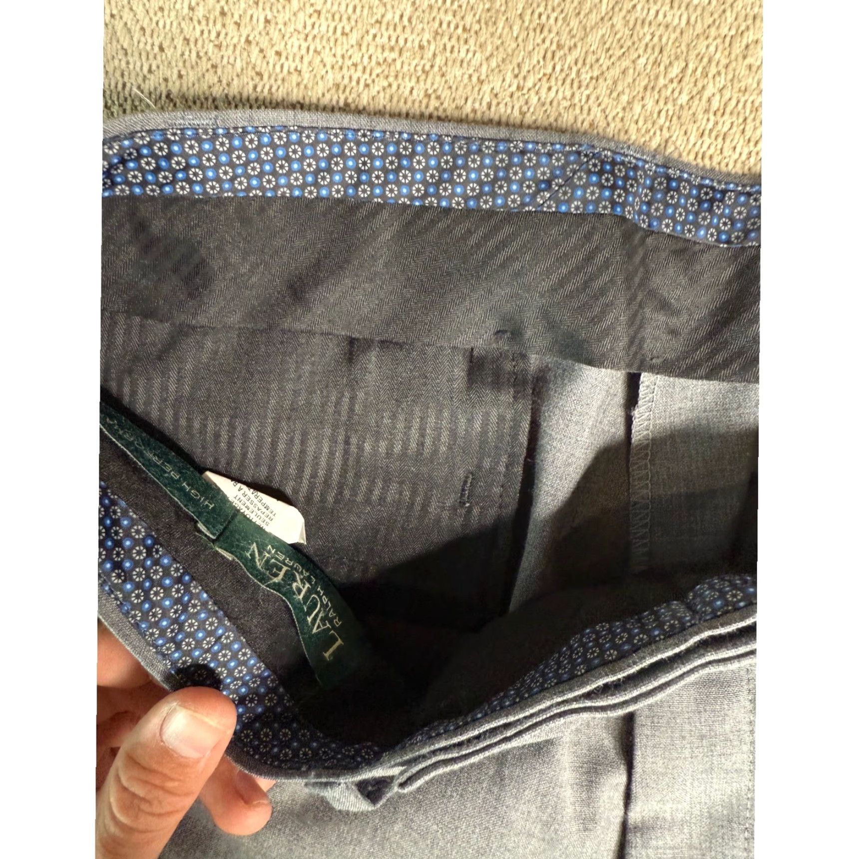 Ralph Lauren Vtg Lauren Ralph Lauren High Performance Wool Dress Pants Mens 36x30 Gray Y2k Size US 36 / EU 52 - 2 Thumbnail