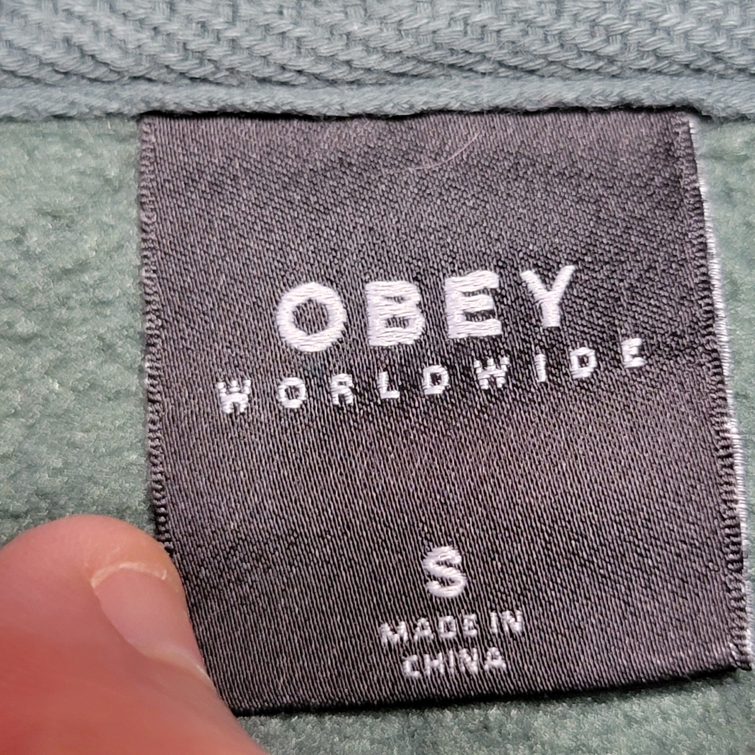 Obey Obey LS Pullover Dark Green Hoodie - Size Small Size S / US 4 / IT 40 - 6 Thumbnail