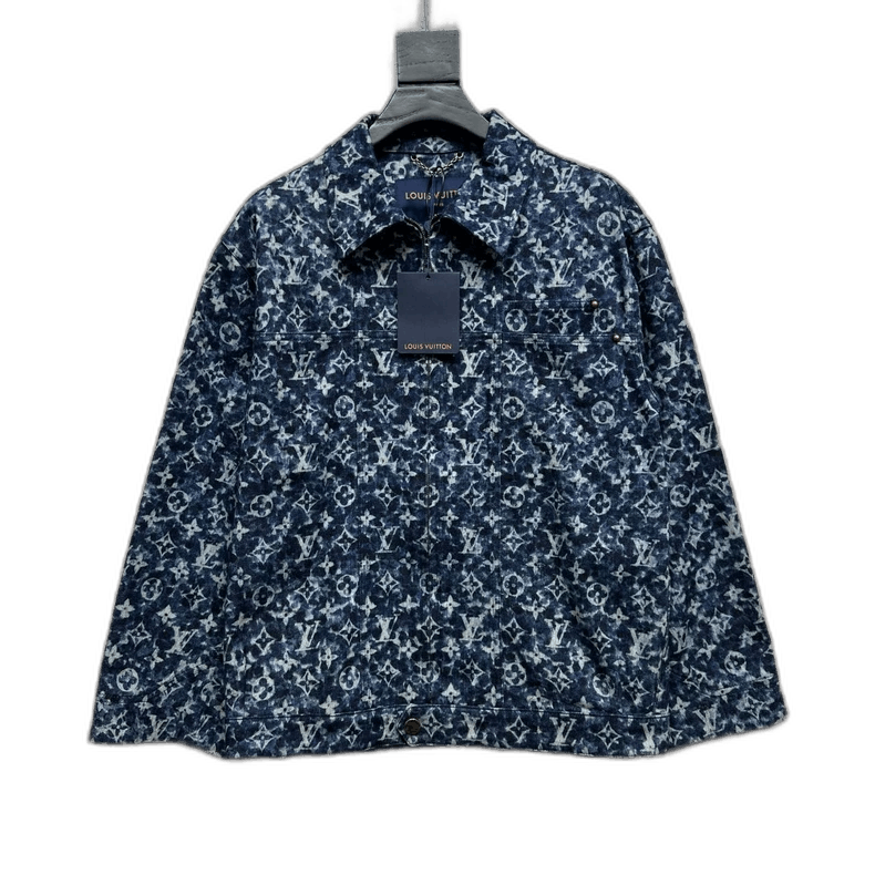 Louis Vuitton Louis Vuitton FW23 Logo Denim Jacket - dmc Size S / US 4 / IT 40 - 1 Thumbnail