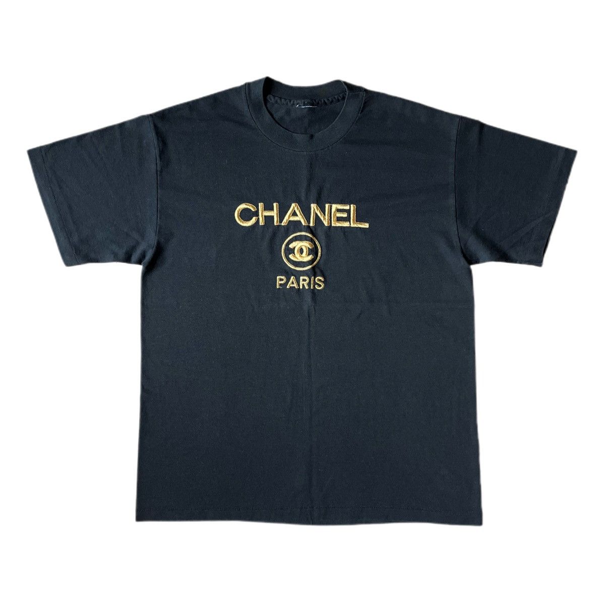 90s Vintage Chanel Gold Embroidered Tee