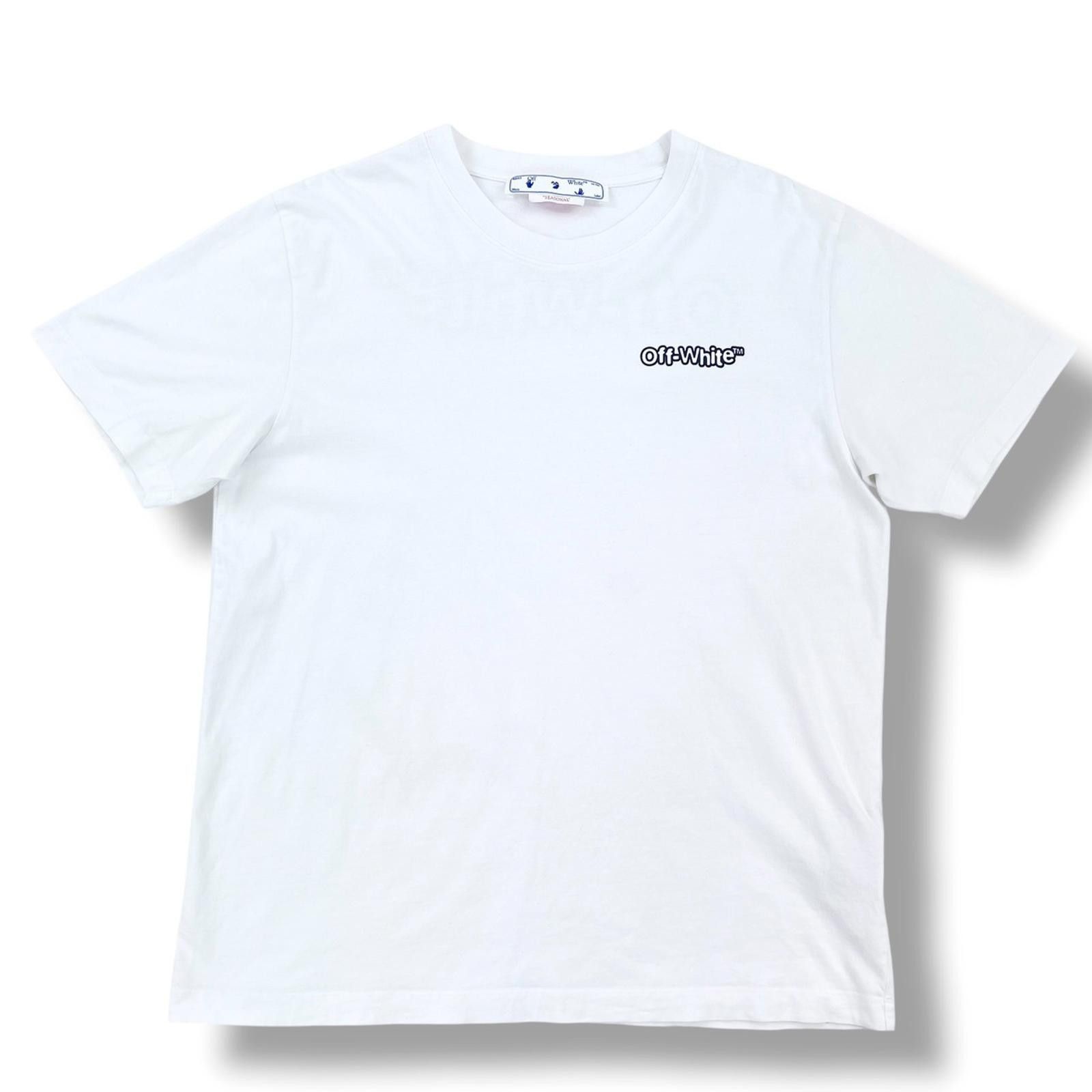 Off-White Off-White Bubble Logo White T Shirt Size US L / EU 52-54 / 3 - 3 Thumbnail
