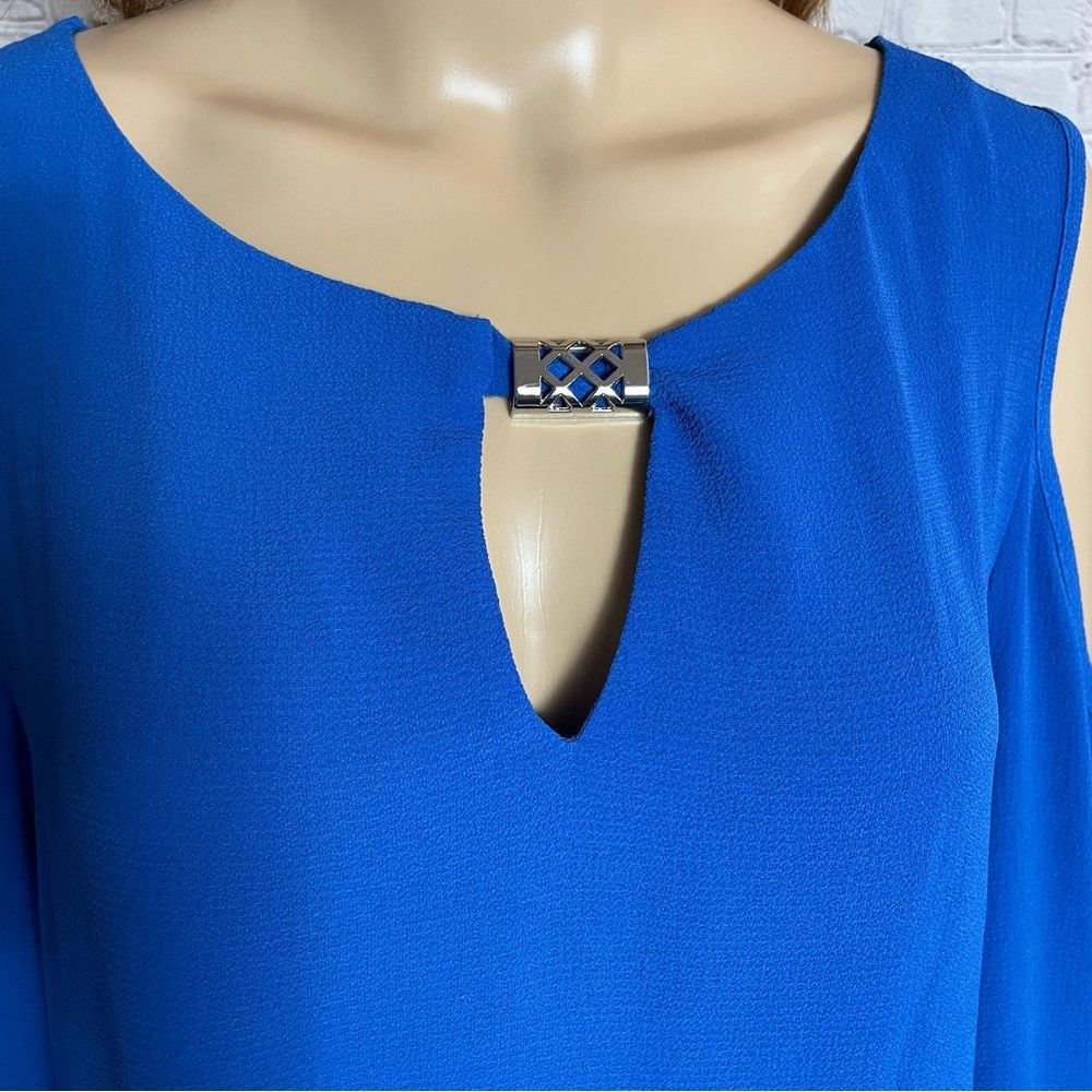 Other Zac & Rachel Blue Cold Shoulder Long Sleeve Top Size XL Size XL / US 12-14 / IT 48-50 - 7 Thumbnail