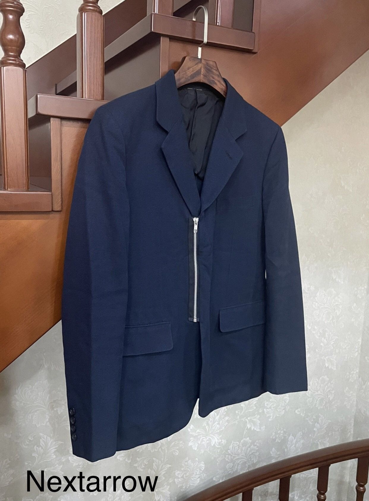 Comme des Garcons Deep blue zipper suit jacket 2412-Nextarrow Size 42S - 2 Thumbnail