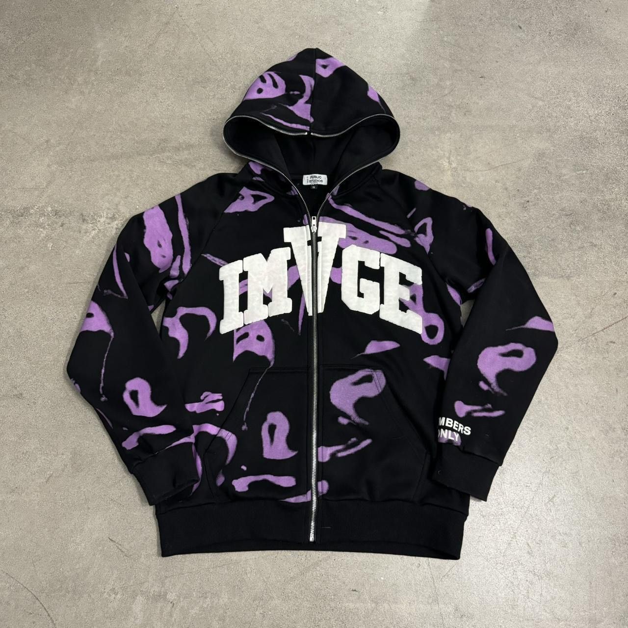 Streetwear Public Image USA Pink Camo Zip Up Hoodie Grailed