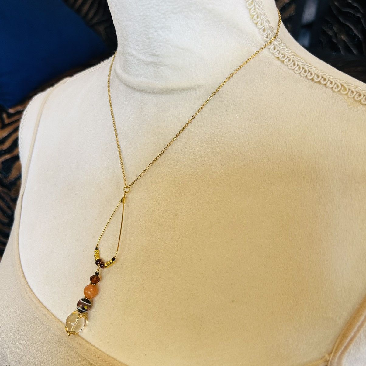 Handmade Handcrafted vintage bead changeable charm pendant necklace Size ONE SIZE - 4 Thumbnail