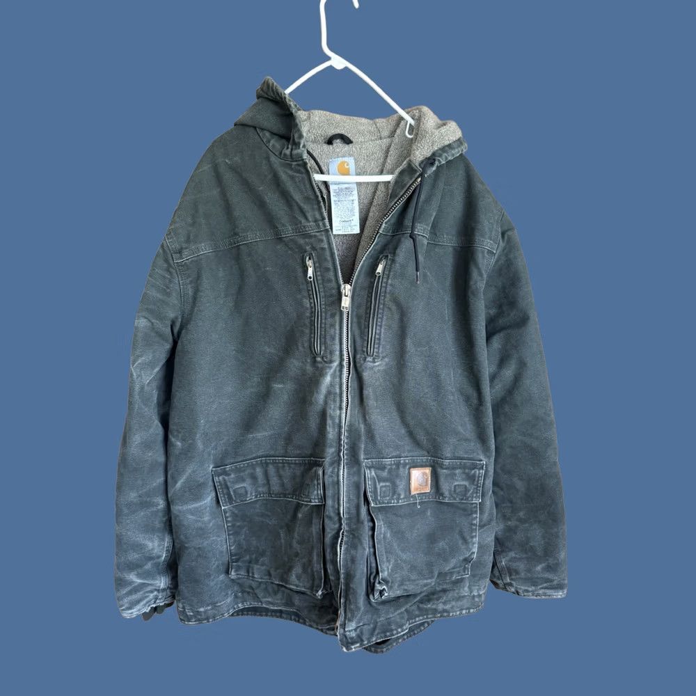 Carhartt VINTAGE Carhartt Jacket Chore Coat Green Duck Canvas Lined Size XLT Tall Mens Size US XL / EU 56 / 4 - 1 Thumbnail