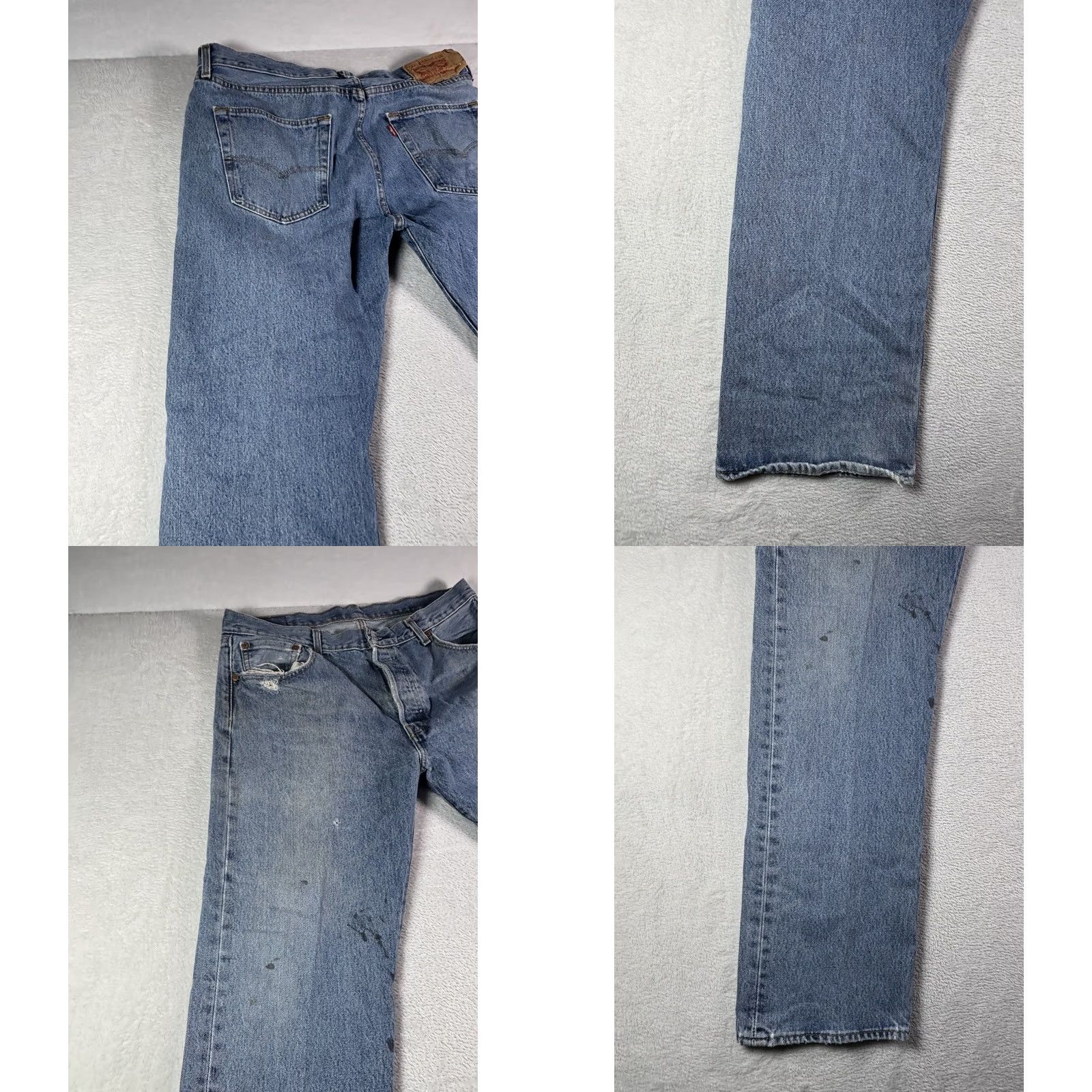 Levi's VINTAGE Levi's 501 Jeans Mens 36x30 Button Fly Distressed Denim Straight Leg Fit Stonewash Blue Size US 36 / EU 52 - 9 Thumbnail