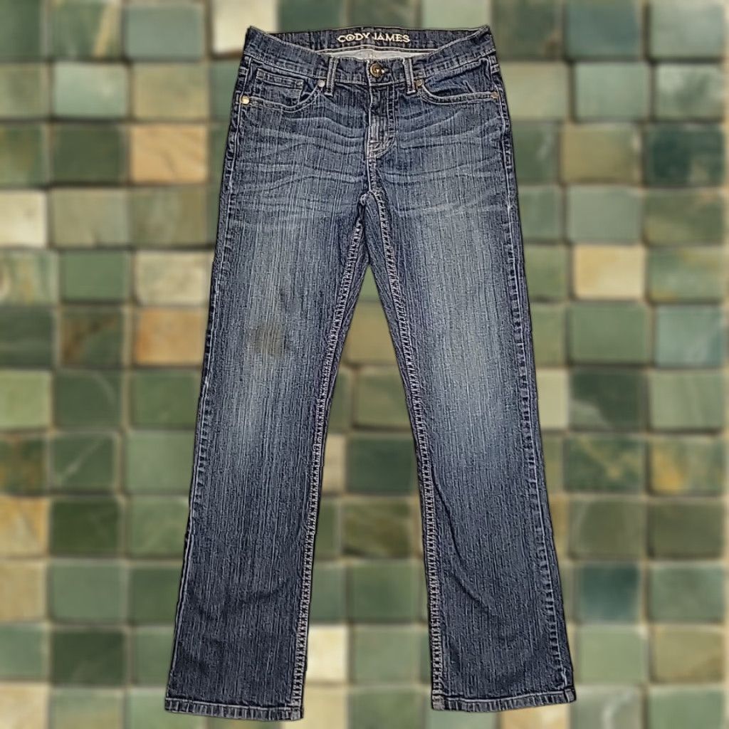 Cody James Cody James Jeans Men 29x32 Blue Denim Boot Cut Straight Leg Outdoor Work Western Jeans Mens 90s Cowboy USA American Western Size US 29 - 1 Thumbnail