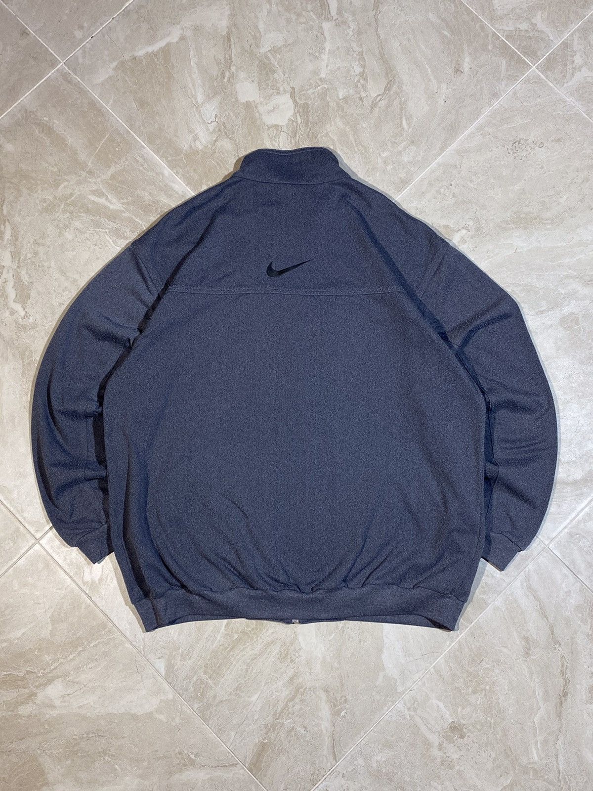 Nike Y2k Nike streetwear style swoosh logo drill zip up track top Size US XL / EU 56 / 4 - 1 Thumbnail