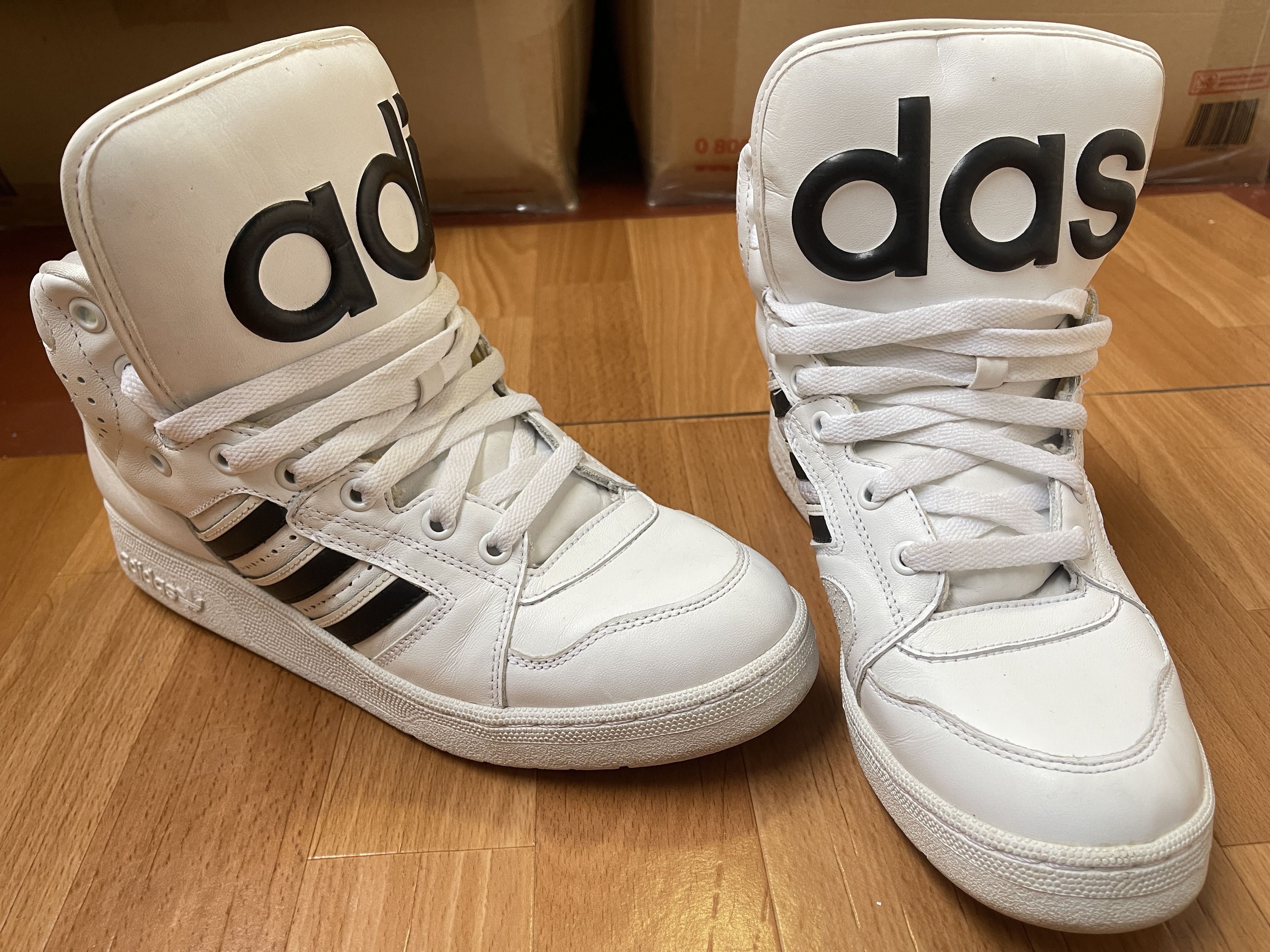 Adidas × Jeremy Scott Adidas sneakers, Jeremy Scott Instinct, Hi Top shoes, V24529 Size US 9 / EU 42 - 4 Thumbnail