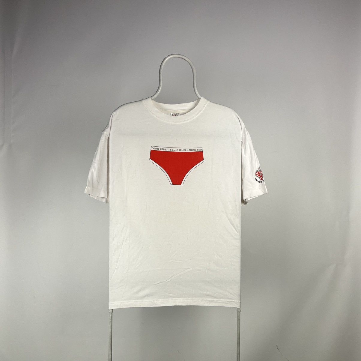 Designer × Vintage Vintage Comic Relief Tshirt say pants to poverty 2001 Size US XL / EU 56 / 4 - 1 Thumbnail