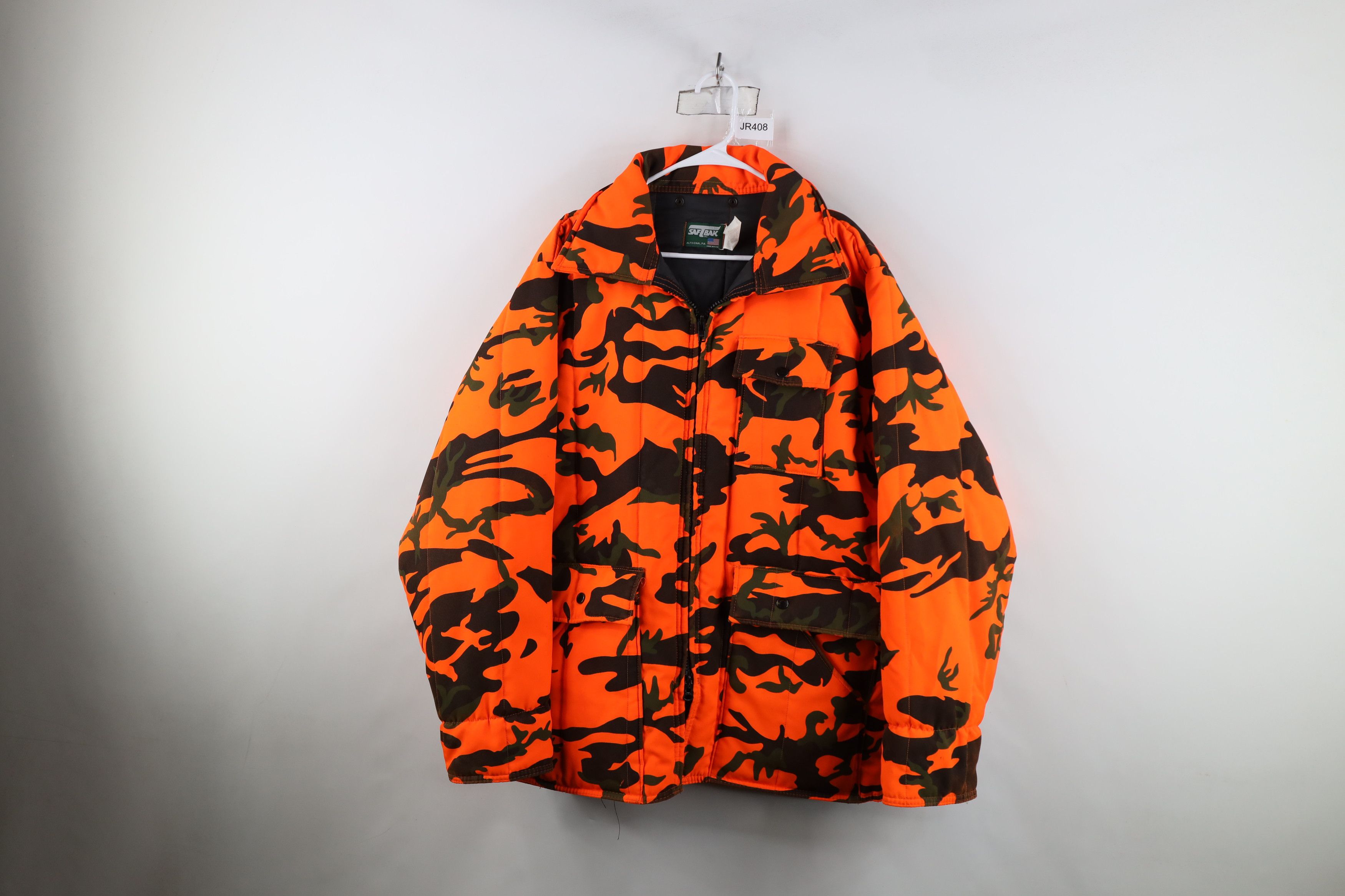 Vintage Vintage 90s Streetwear Hunting Jacket Blazer Orange USA Size US XL / EU 56 / 4 - 1 Thumbnail