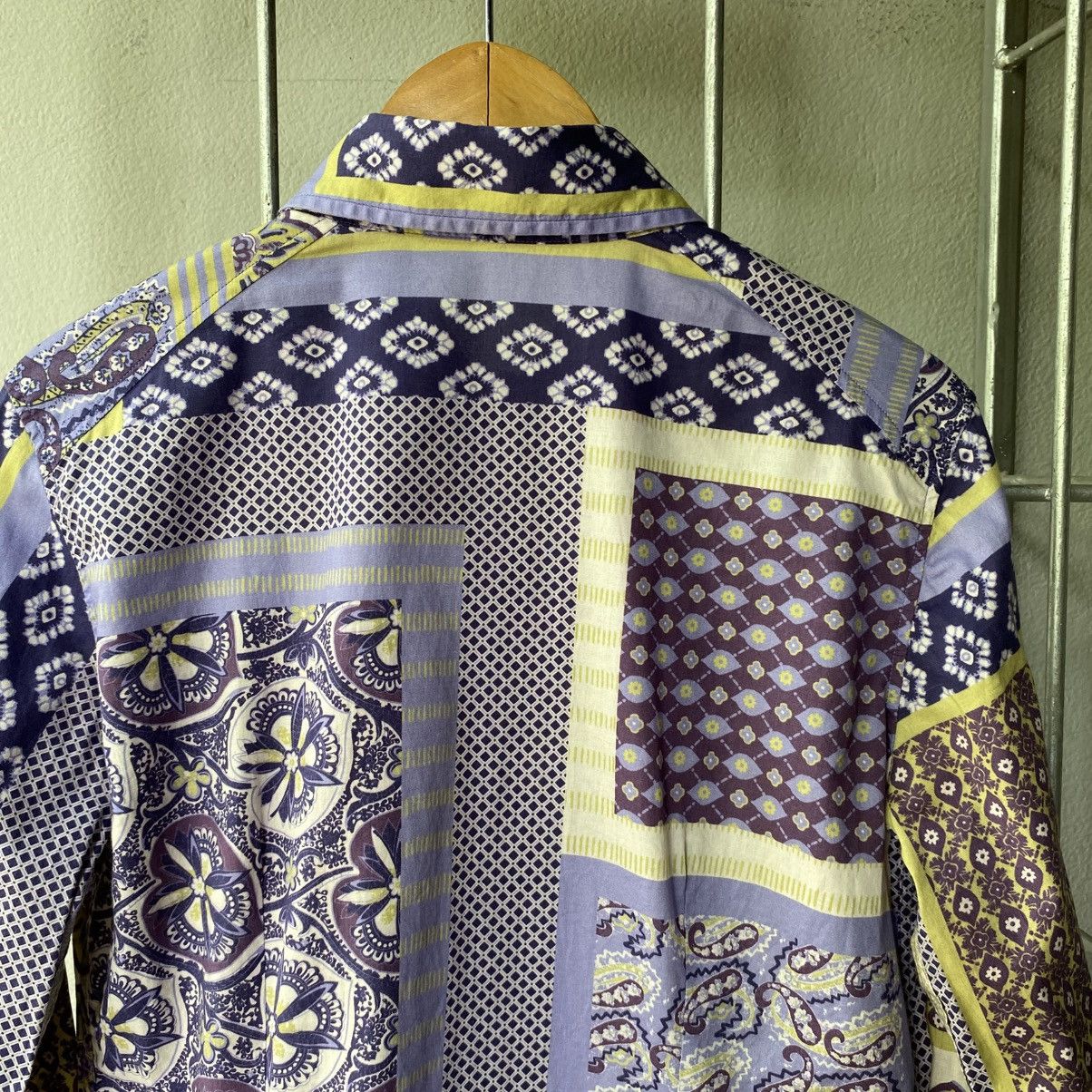 Etro Etro Purple Patchwork Print Long Sleeve Shirt Size XS / US 0-2 / IT 36-38 - 17 Thumbnail
