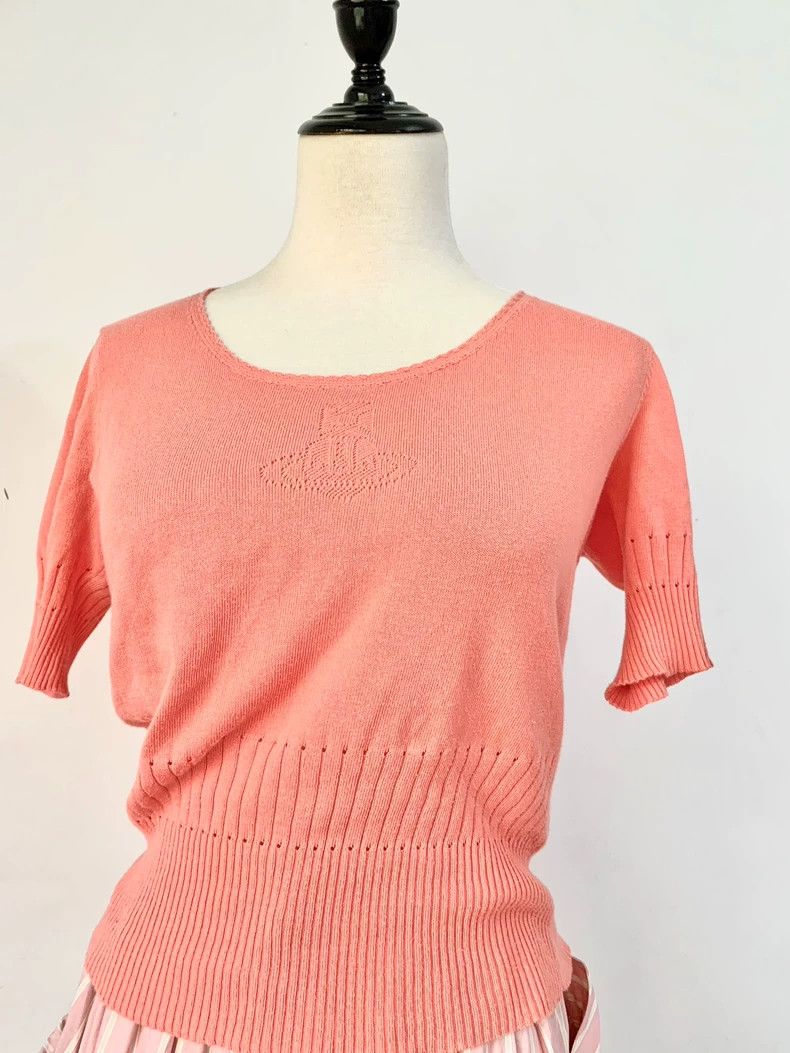 Vivienne Westwood Vivienne Westwood Saturn watermelon red short sleeve knit Size M / US 6-8 / IT 42-44 - 2 Thumbnail
