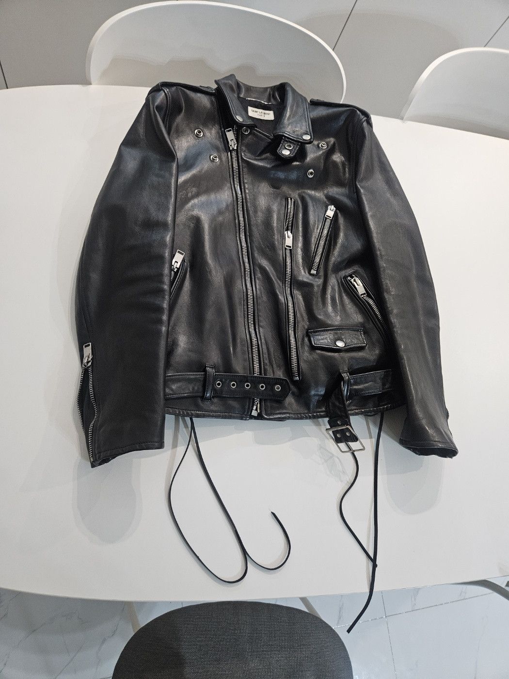 Saint Laurent Paris Saint Laurent 13F/W L17 Oil Calf Leather Jacket Size US XL / EU 56 / 4 - 4 Thumbnail