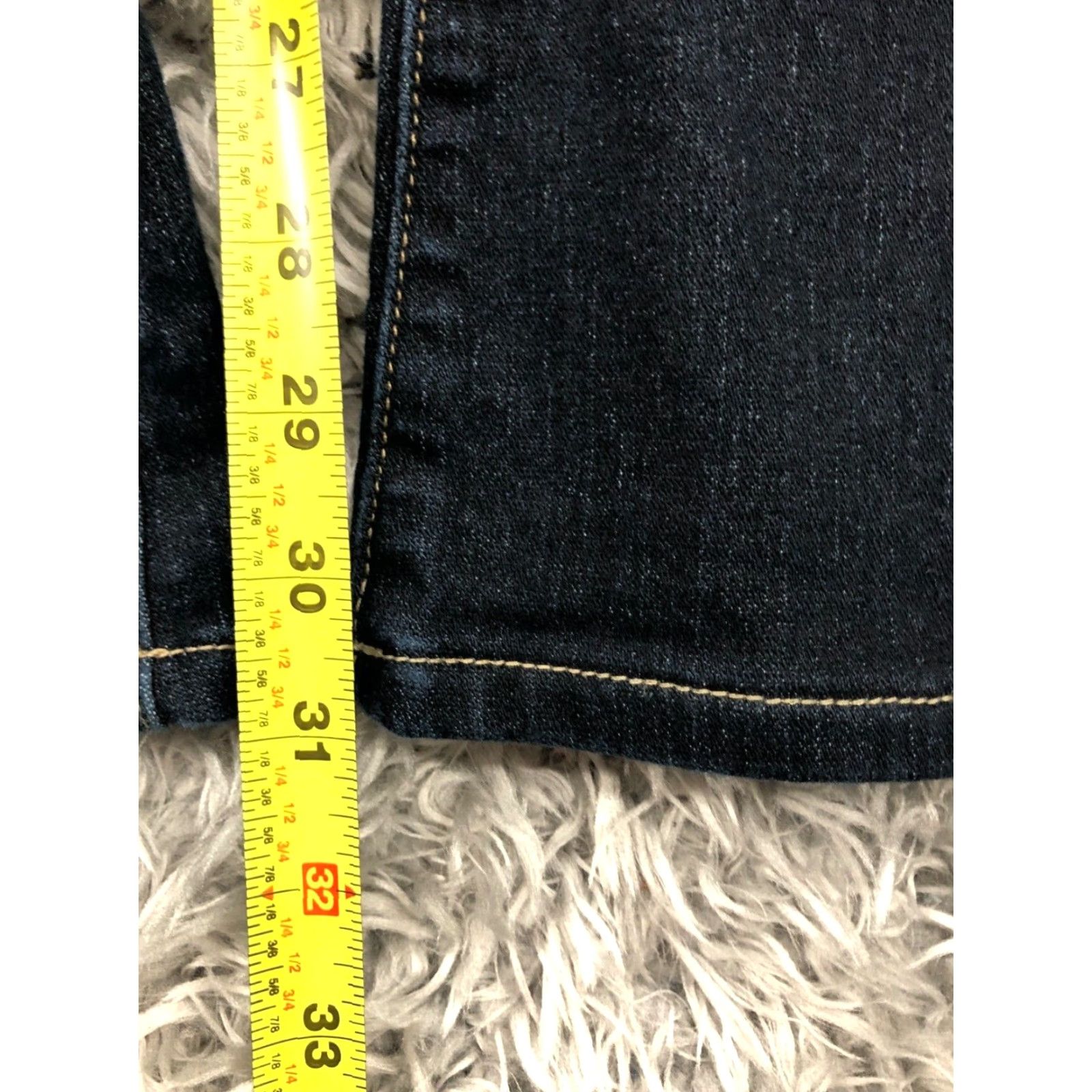 Paige Paige Jeans Flared Womens Regular Dark Blue 27 Pa ig e Flared Jeans 27 Womens Dark Wash Blue FLAW Size 27" / US 4 / IT 40 - 3 Thumbnail