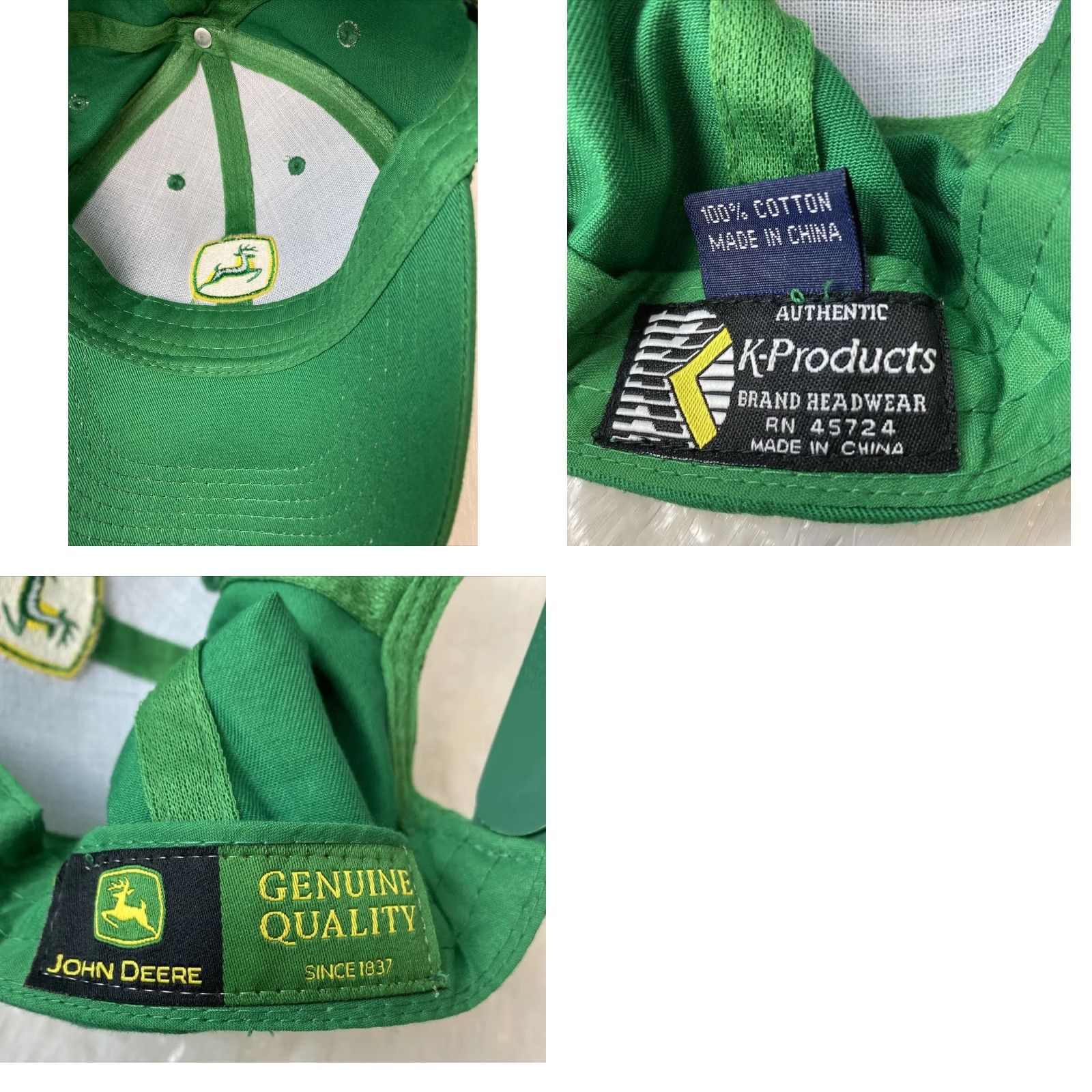 John Deere John Deere Green Trademark Cap Baseball Hat Logo Strapback Tractors Farm /H33 Men Adjustable Cotton Twill Hat Green Logo Baseball Cap Size ONE SIZE - 8 Thumbnail