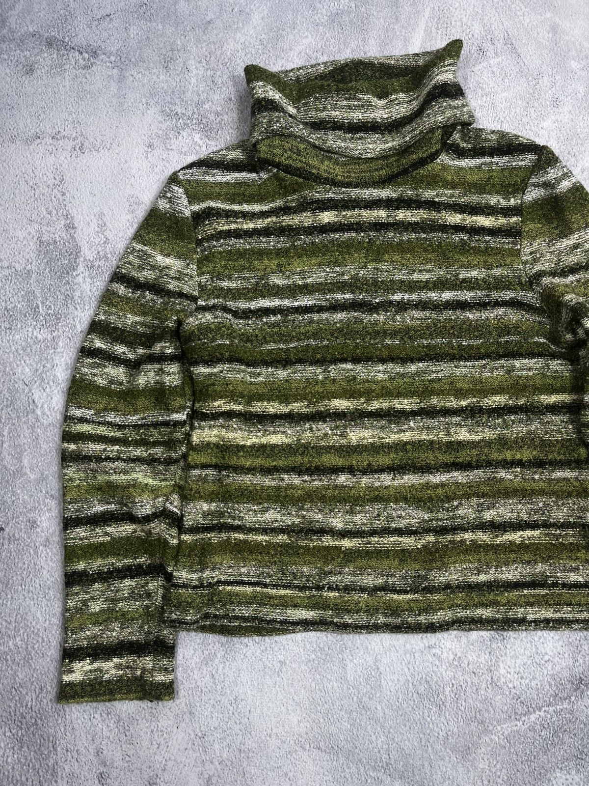 Vintage Vintage Y2K striped turtleneck sweater 00s old money style Size M / US 6-8 / IT 42-44 - 5 Thumbnail