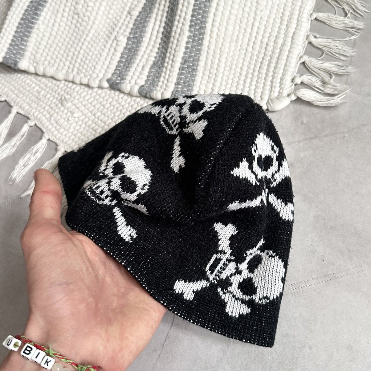 Hysteric Glamour × Undercover Japan Skull Yohji Yamamoto Vibe Knit Hat Beanie Size ONE SIZE - 9 Thumbnail