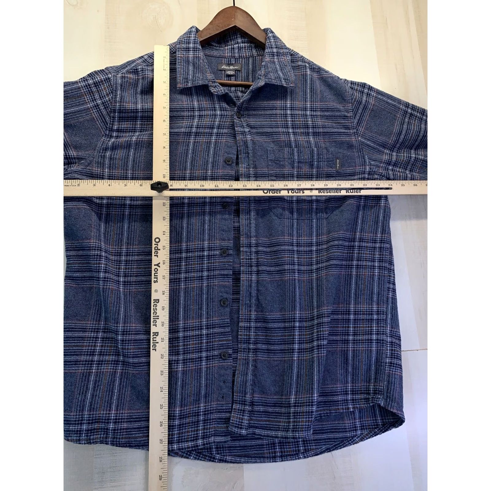 Eddie Bauer VINTAGE Eddie Bauer Men’s Shirt Plaid Flannel Button-Up Long Sleeve XL Blue Size US XL / EU 56 / 4 - 3 Thumbnail