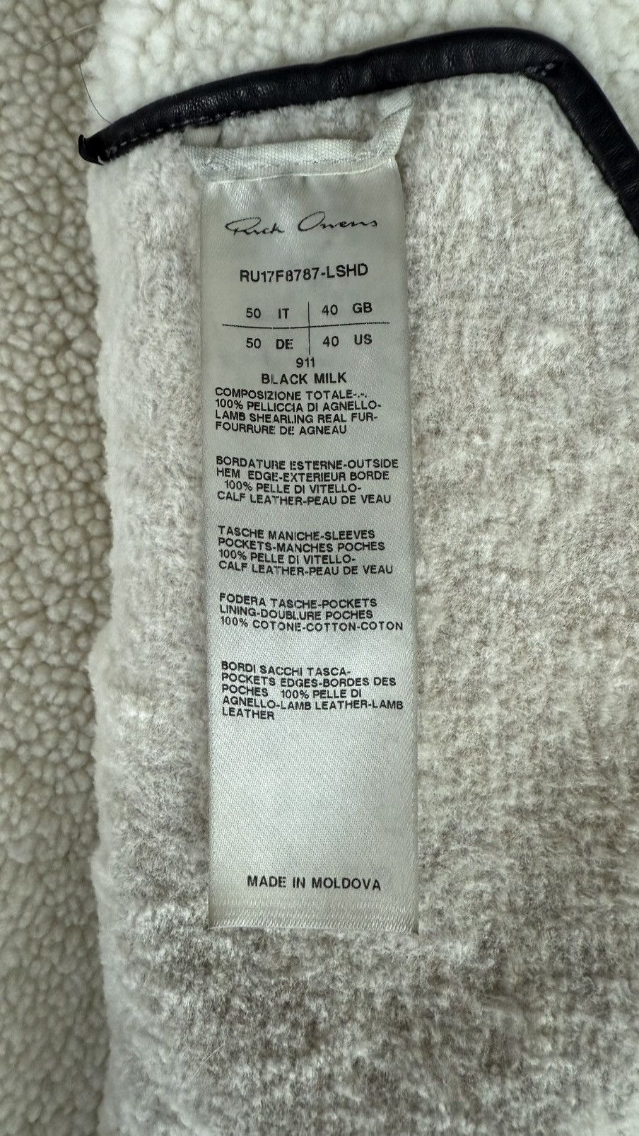Rick Owens Rick Owens AW ‘17 Glitter Shearling Leather Jacket Size US M / EU 48-50 / 2 - 13 Thumbnail